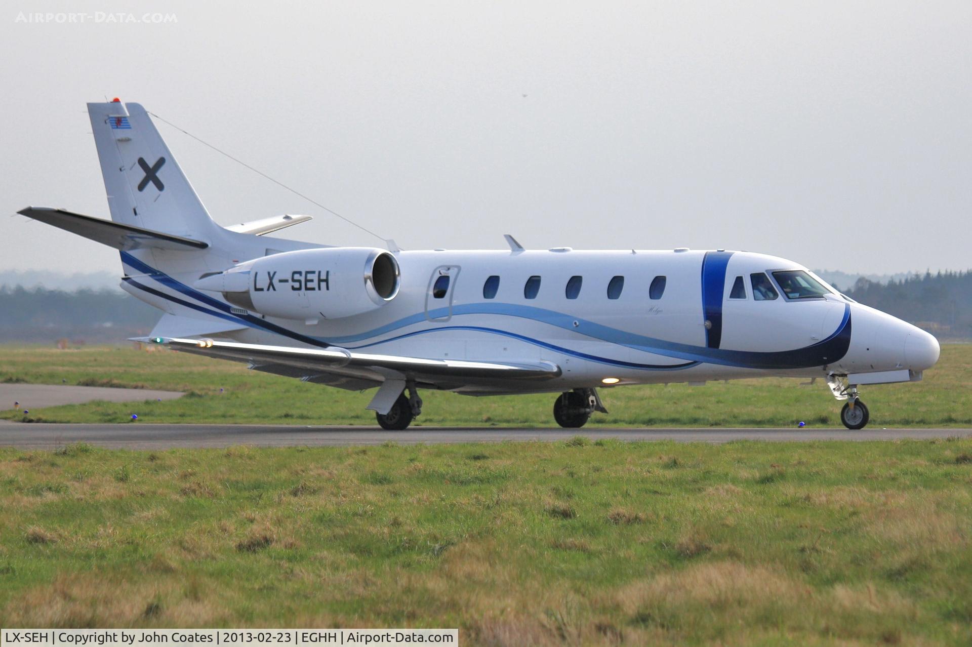 LX-SEH, 2008 Cessna 560XLS Citation Excel C/N 560-5755, Taxiing to depart