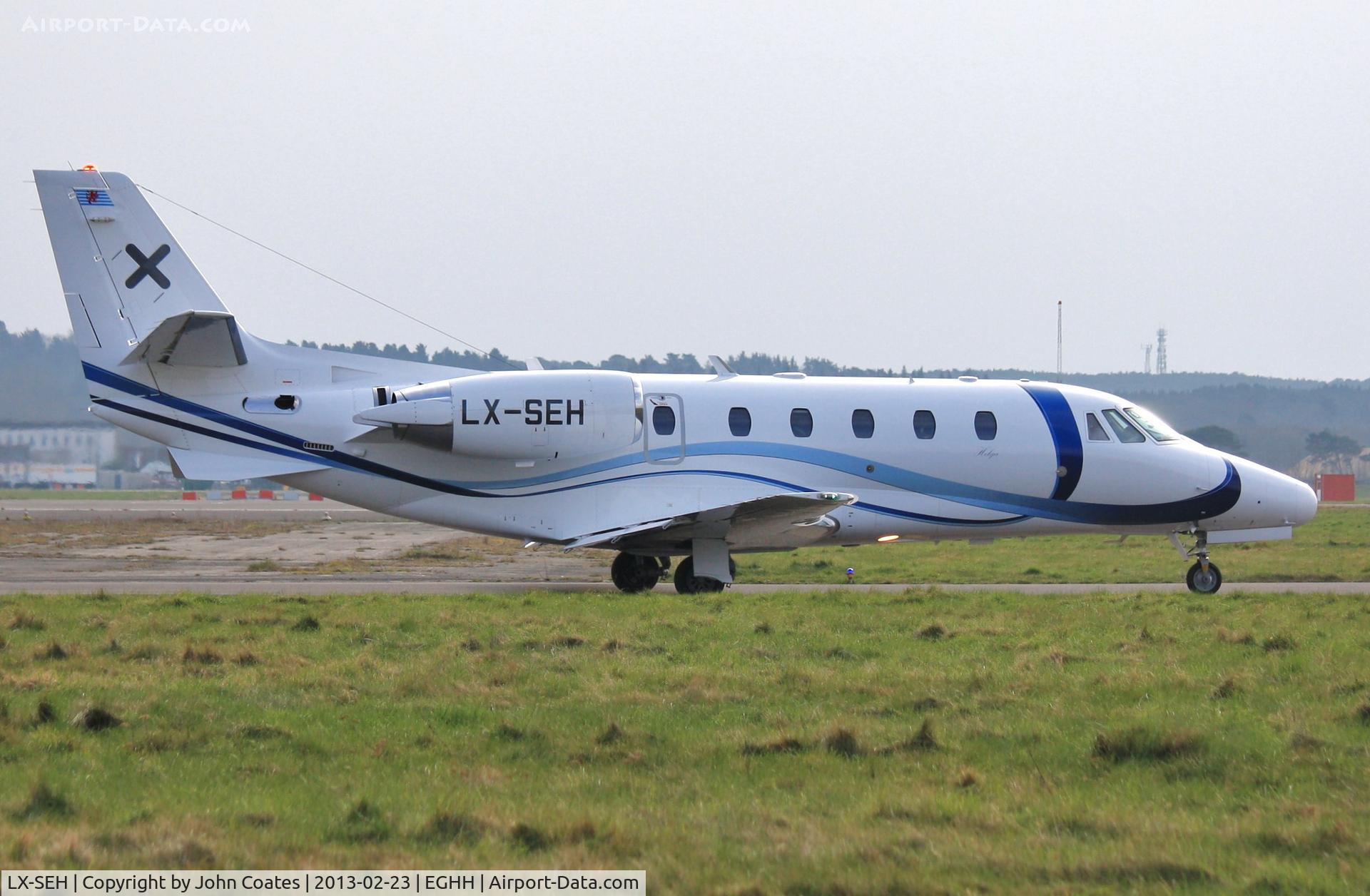 LX-SEH, 2008 Cessna 560XLS Citation Excel C/N 560-5755, Taxiing to depart