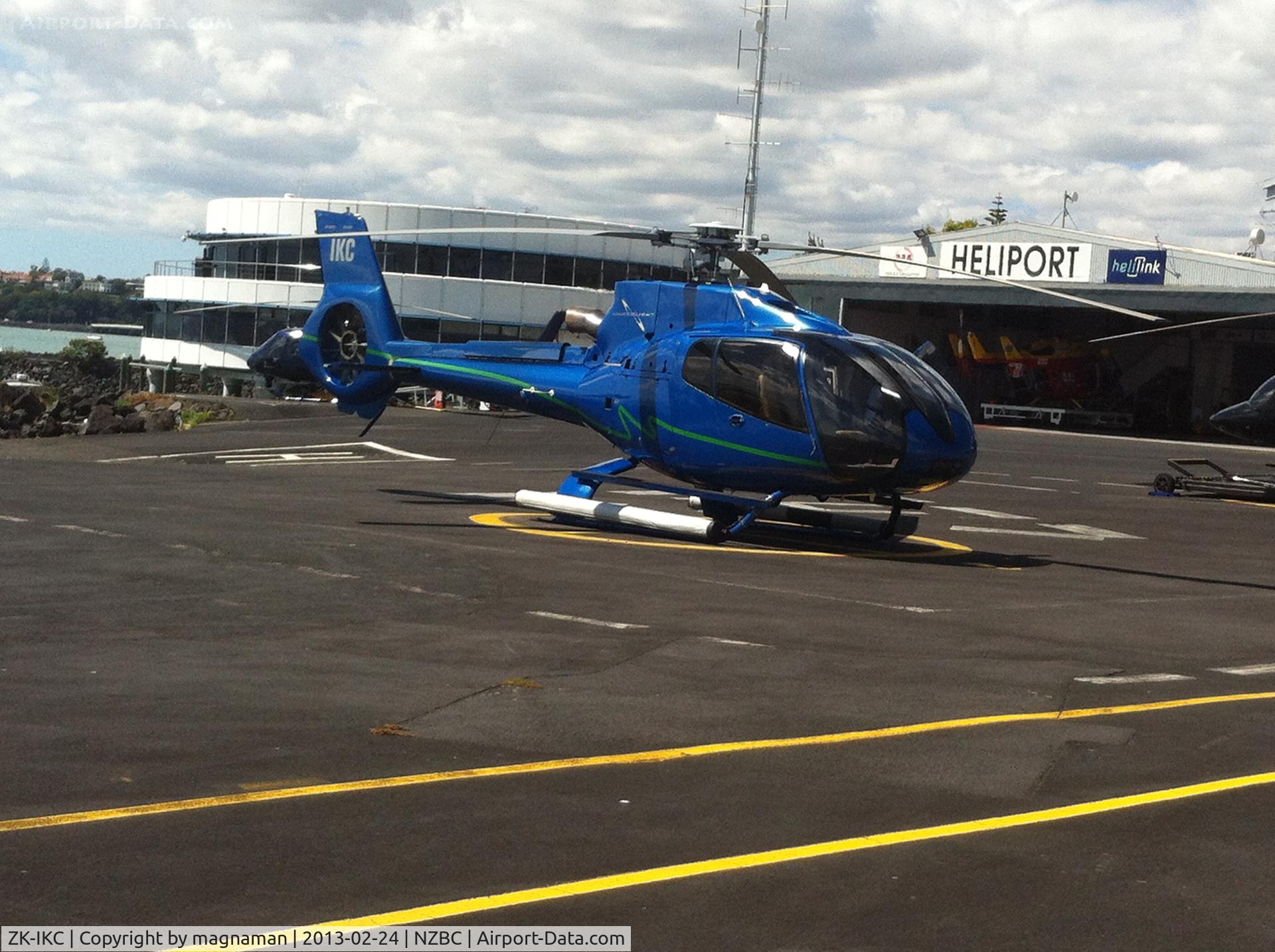 ZK-IKC, 2008 Eurocopter EC-130B-4 (AS-350B-4) C/N 4513, Smart blus c/s on this helicopter at Auckland Docks today. Good views from public walkway.