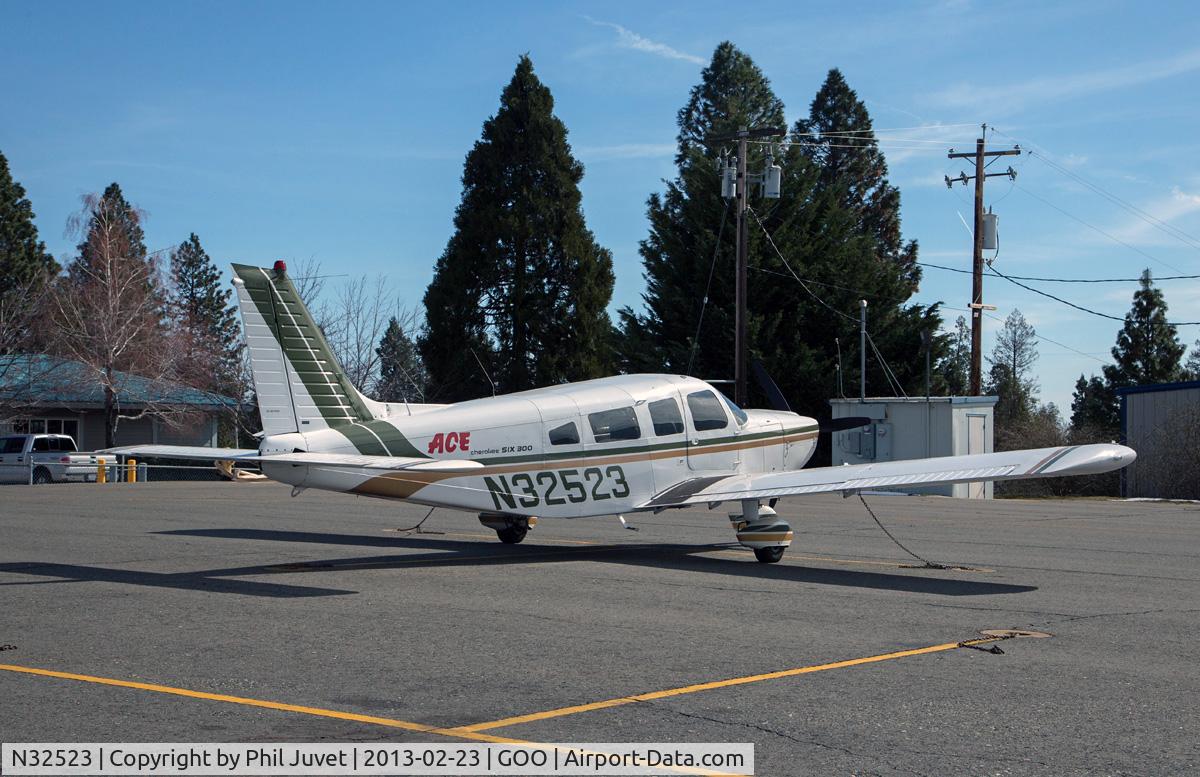 N32523, 1974 Piper PA-32-300 Cherokee Six C/N 32-7540046, Parked at Nevada County Air Park, Grass Valley, CA.