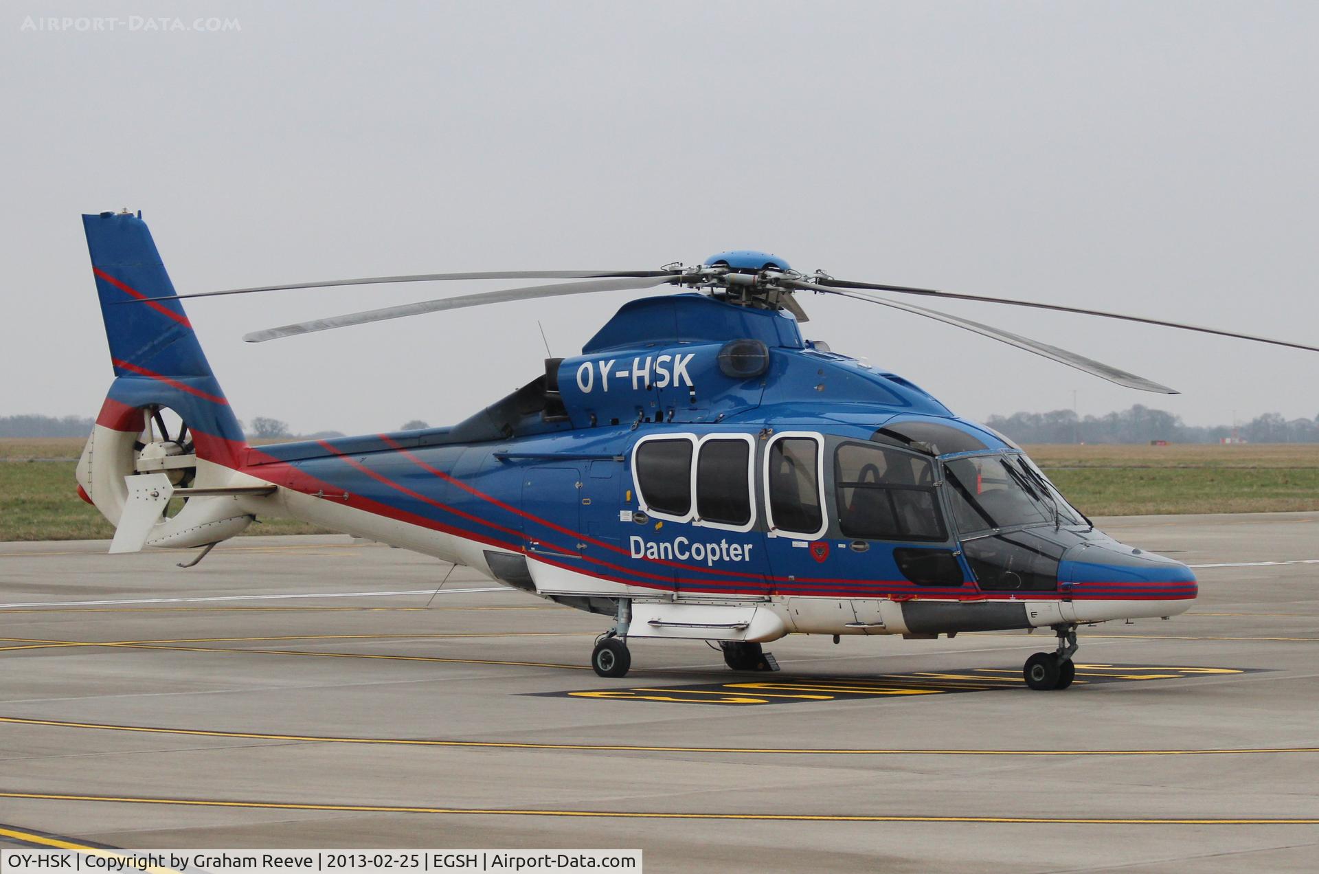 OY-HSK, 2003 Eurocopter EC-155B C/N 6660, Parked at Norwich.
