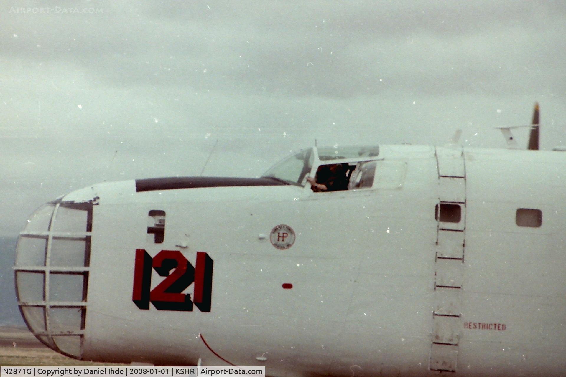 N2871G, Consolidated Vultee P4Y-2 Privateer C/N 66302, Hawkins & Powers Tanker 121 in 1982 + or - one year.  Photo taken in Sheridan Wyoming