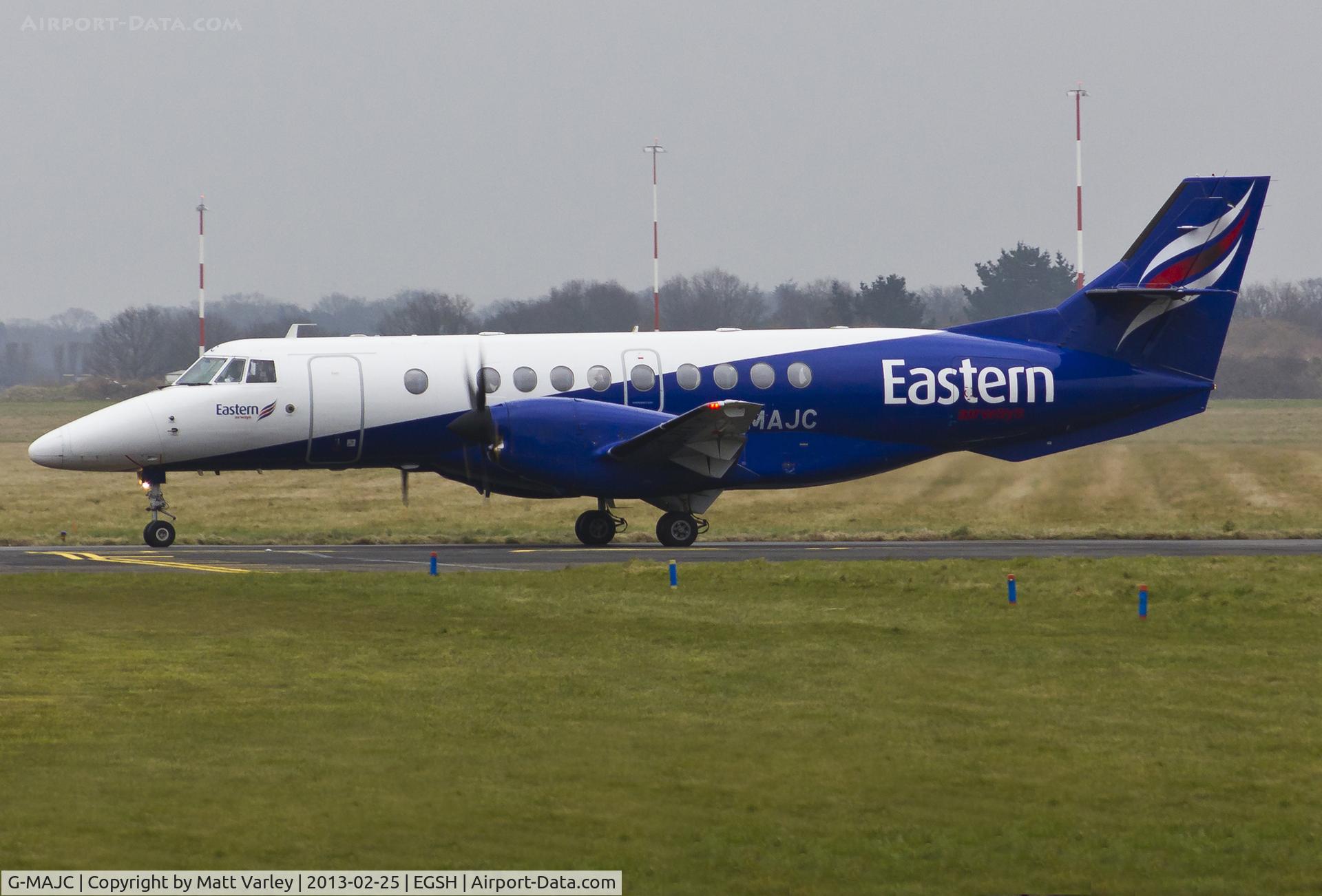 G-MAJC, 1992 British Aerospace Jetstream 41 C/N 41005, Departing EGSH.