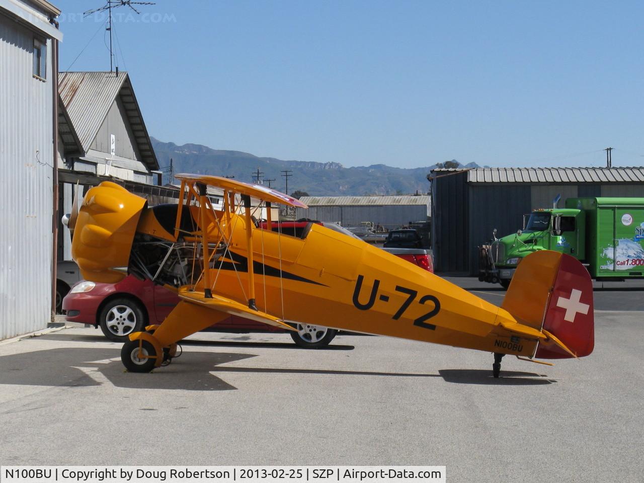 N100BU, 1939 Doflug Bu-133 Jungmeister C/N 19, 1939 Dorniere Werke BU 133 JUNGMEISTER, Lycoming O-360-A1D 180 Hp, maintenance panel off