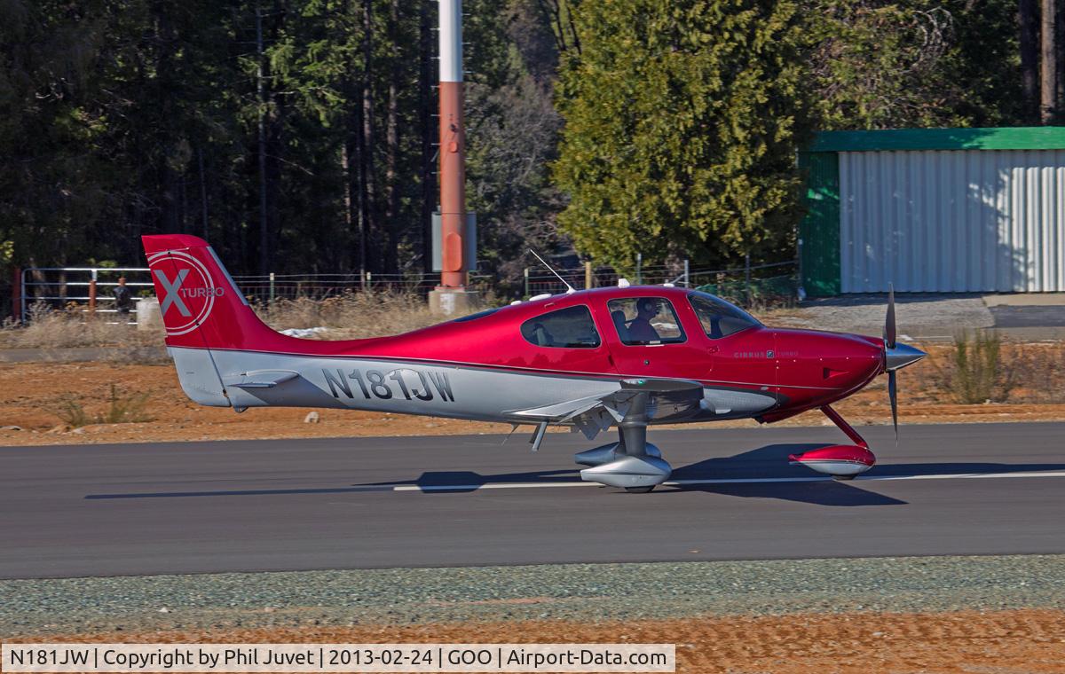 N181JW, 2009 Cirrus SR22 C/N 3591, Landing at Nevada County Air Park, Grass Valley, CA.