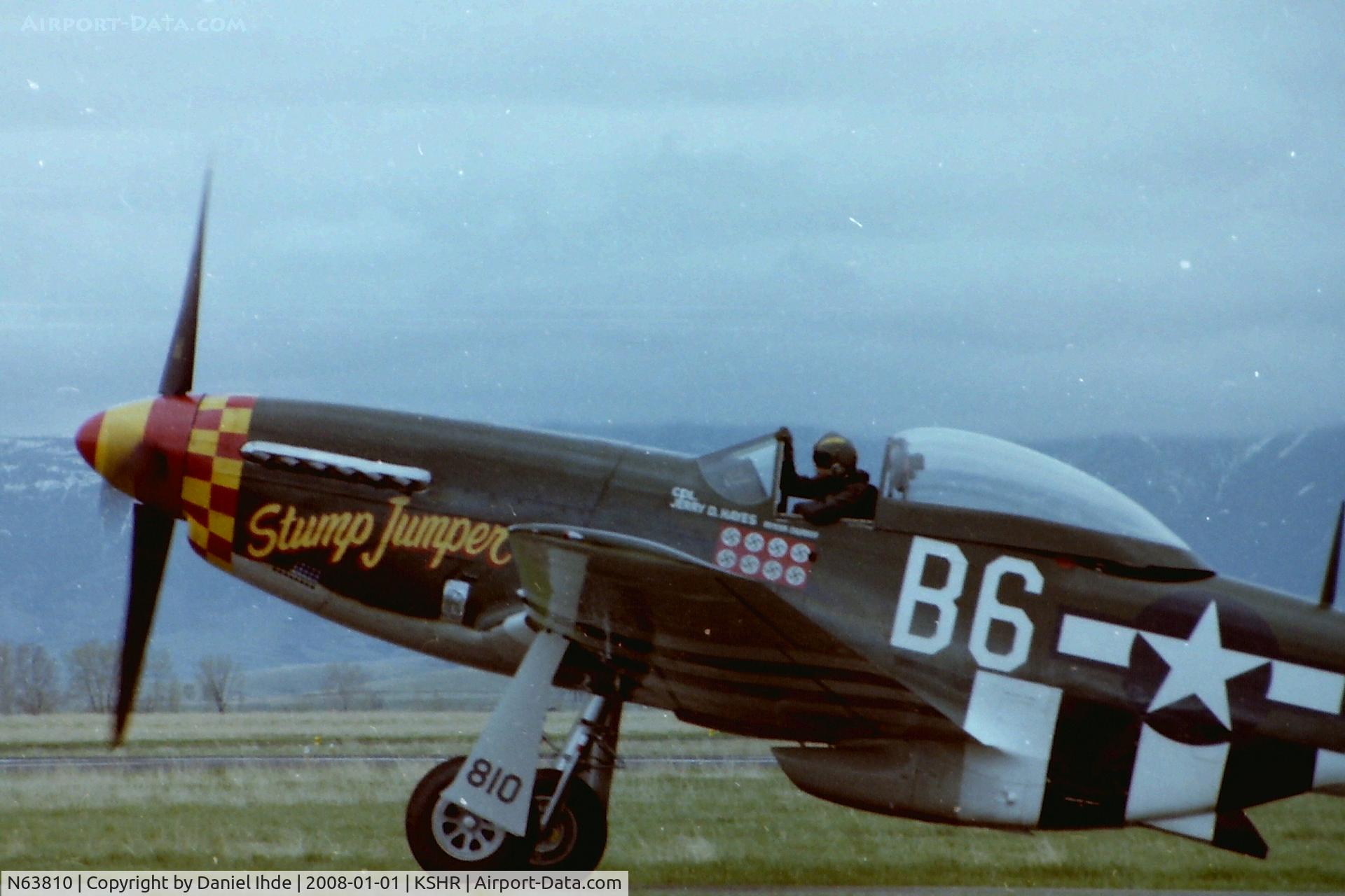 N63810, 1945 North American P-51D Mustang C/N 45-11367, P-51D at KSHR around 1983