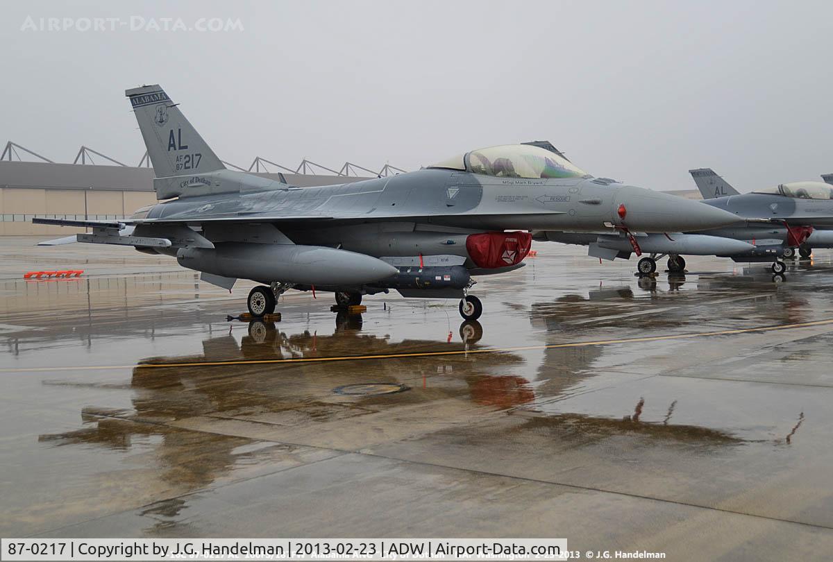 87-0217, 1987 General Dynamics F-16C Fighting Falcon C/N 5C-478, At NAF Washington