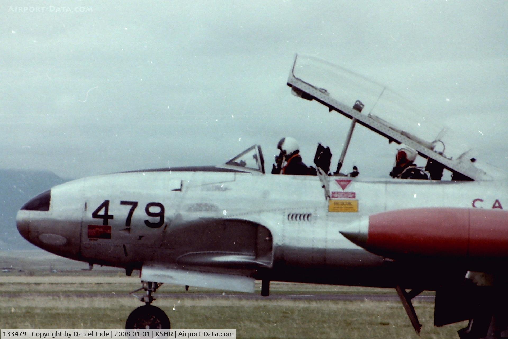 133479, Canadair CT-133 Silver Star 3 C/N T33-479, Royal Canadian Air Force CT-133 at KSHR around 1983.