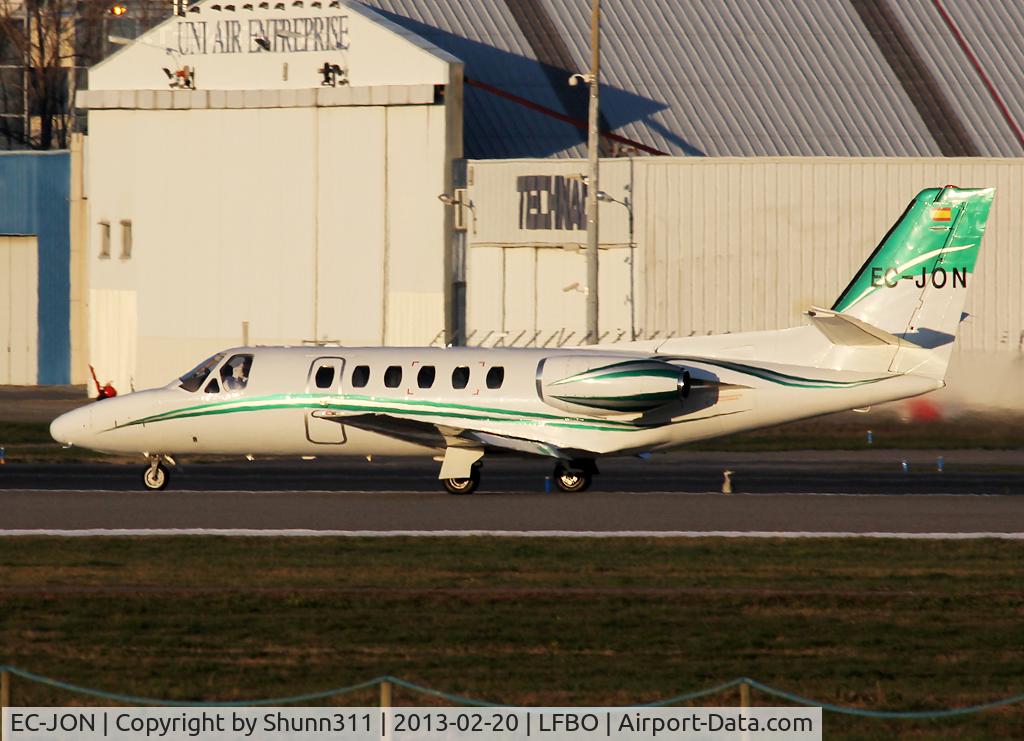 EC-JON, 1980 Cessna 550 Citation II C/N 550-0190, Ready for take off rwy 32R