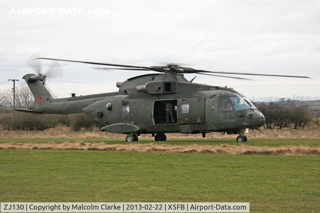 ZJ130, 2001 AgustaWestland Merlin HC3i (EH101) C/N 50169, EHI EH-101 Merlin HC3 from 28/78 Sqn, RAF Benson at Fishburn Airfield UK. February 22nd 2013.