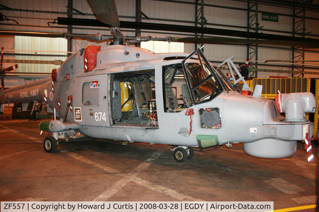 ZF557, 1987 Westland Lynx HMA.8 C/N 334, 674/702 NAS.