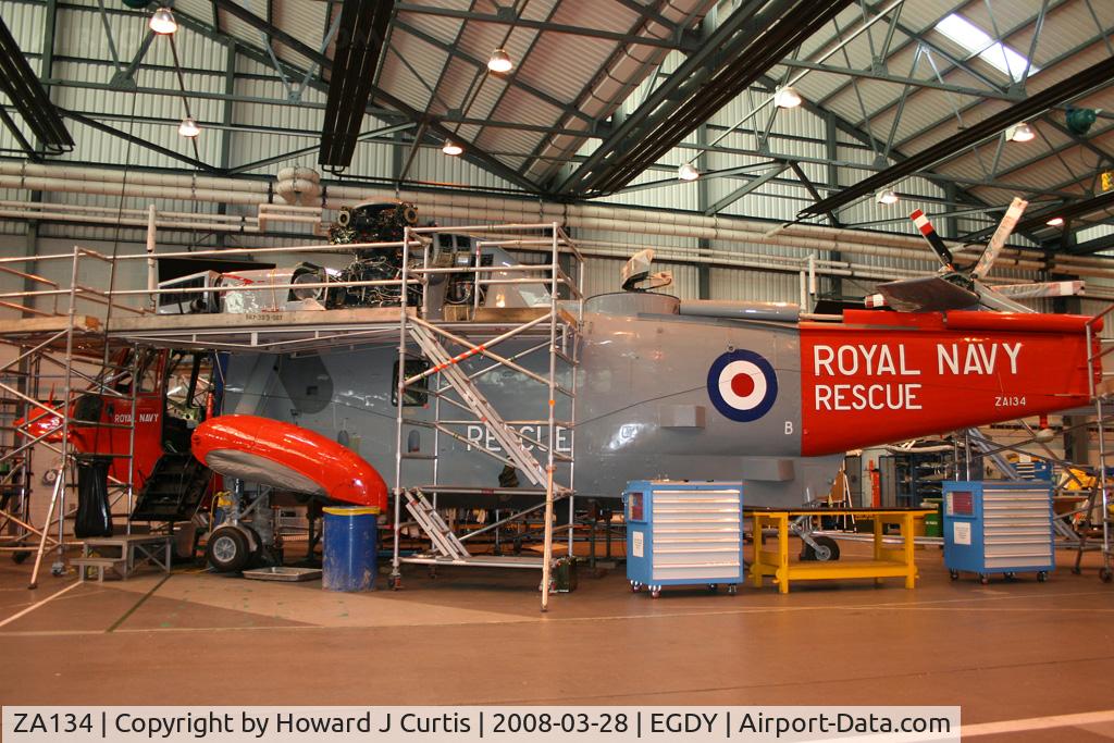 ZA134, 1981 Westland Sea King HU.5SAR C/N WA895, Royal Navy. At SKAMG.