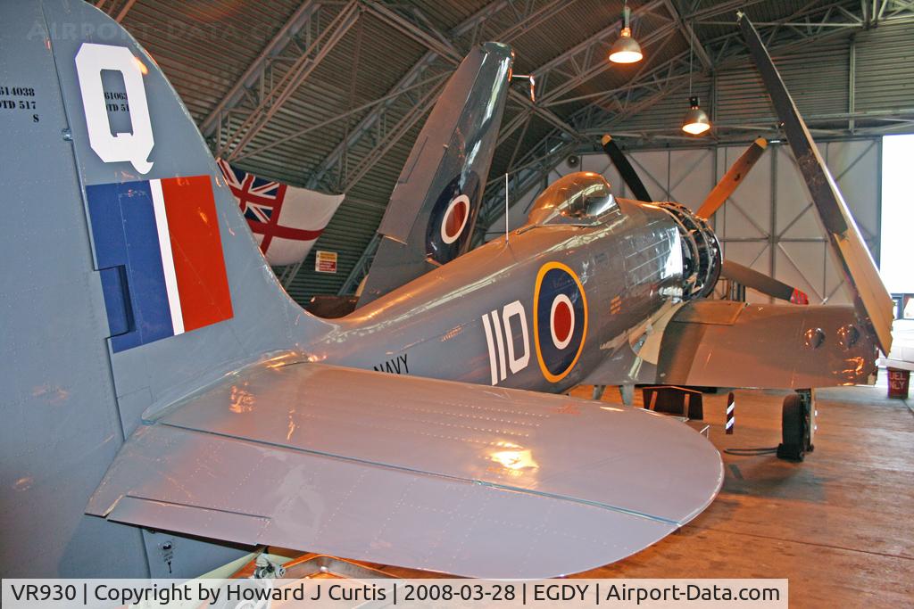 VR930, 1948 Hawker Sea Fury FB.11 C/N Not found VR930, Coded 110/Q. RNHF.