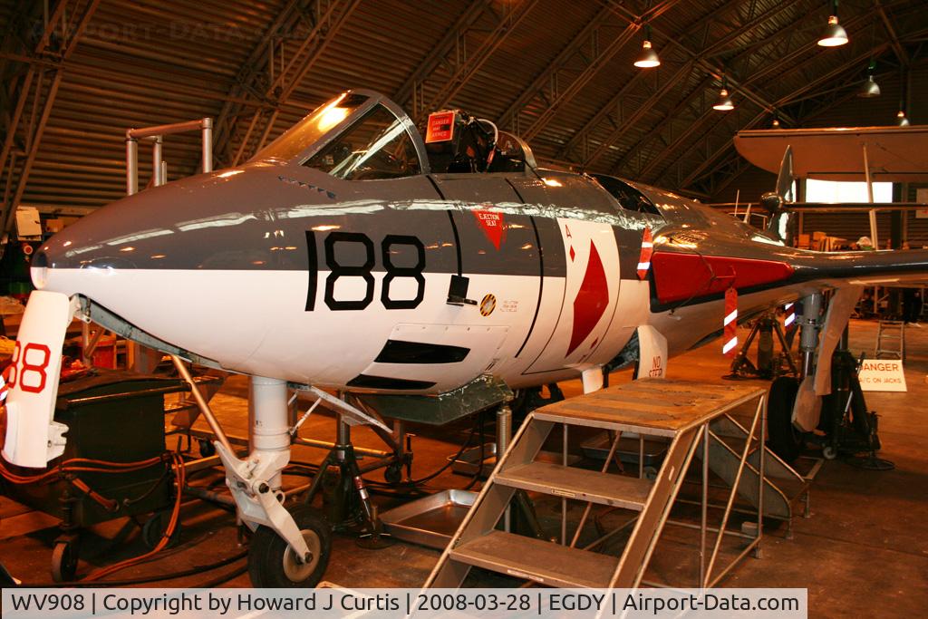 WV908, 1954 Hawker Sea Hawk FGA.6 C/N 6123, Coded 188/A, RNHF.