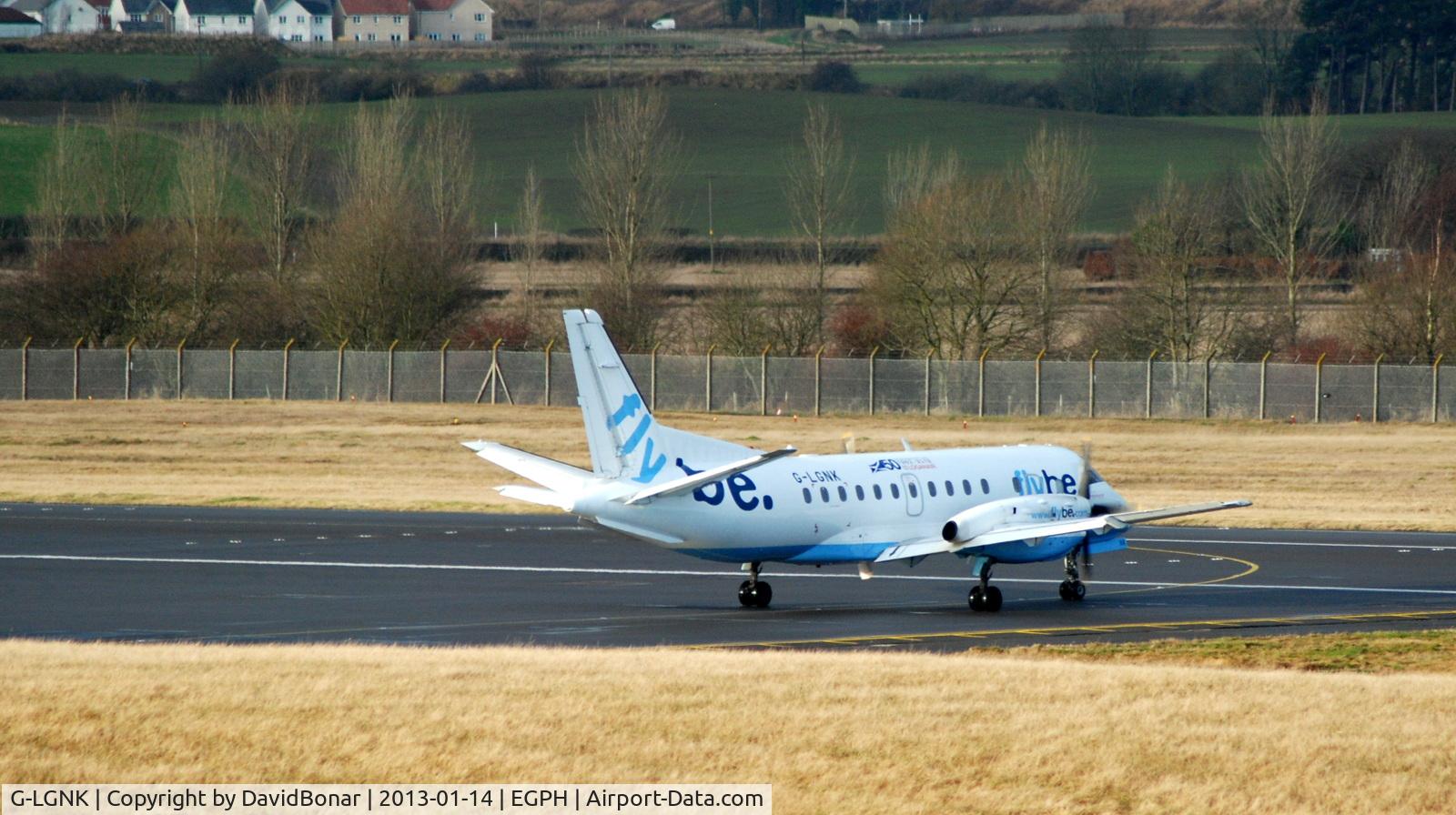 G-LGNK, 1990 Saab 340B C/N 340B-185, Lining up for a 24 Departure to Stornoway