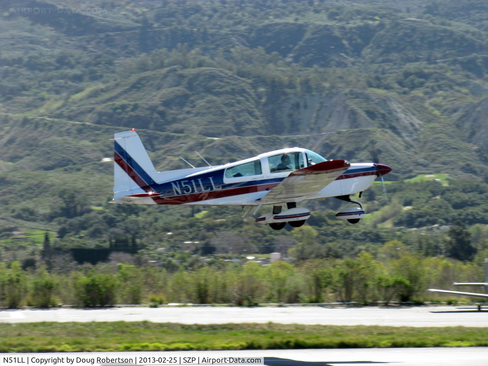 N51LL, 1978 Gulfstream American AA-5B Tiger C/N AA5B-0916, 1978 Gulfstream American AA-5B TIGER, Lycoming O&VO-360 180 Hp, takeoff climb Rwy 22