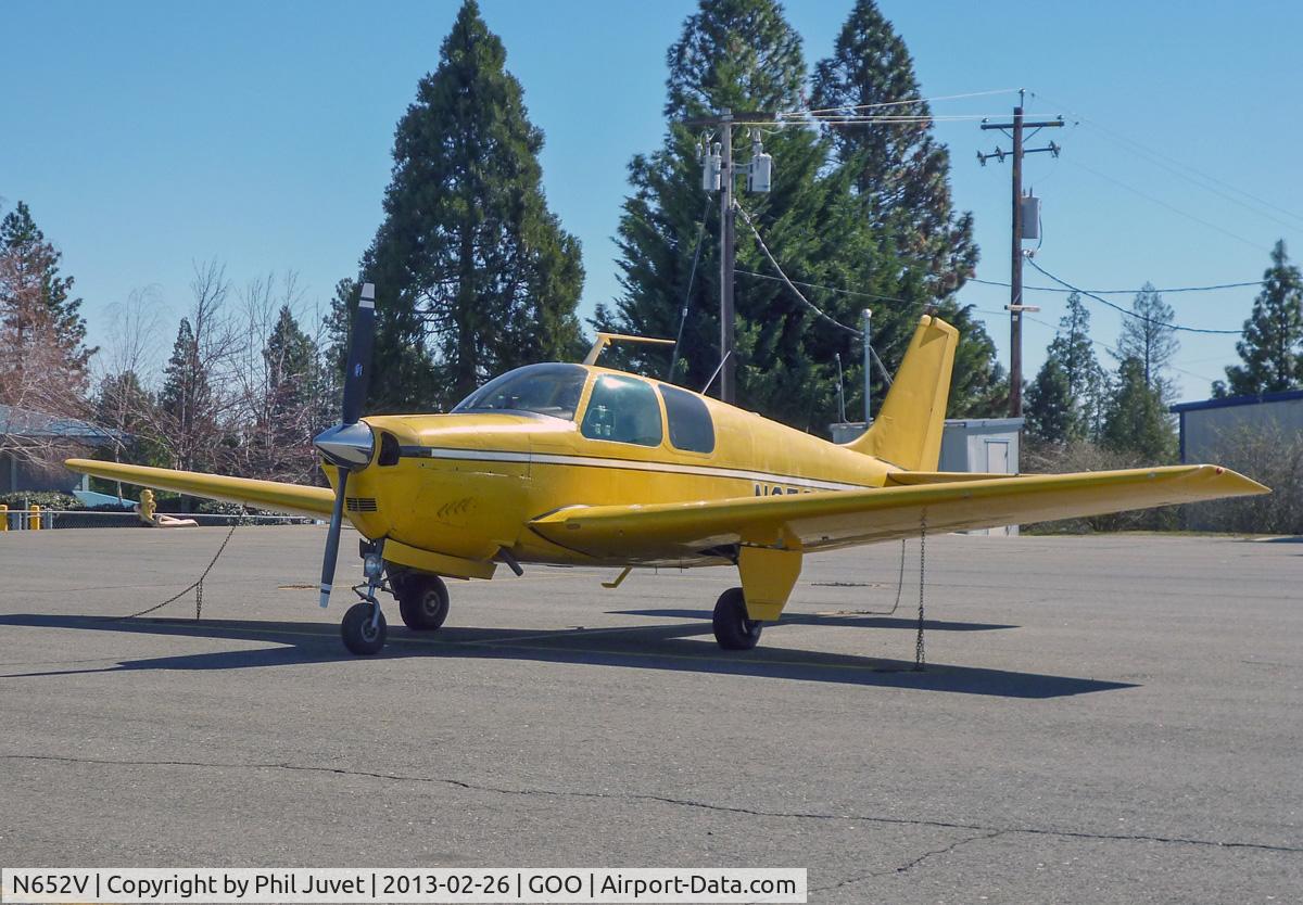 N652V, 1960 Beech 35-33 Debonair C/N CD-54, Parked at Nevada County Air Park, Grass Valley, CA.