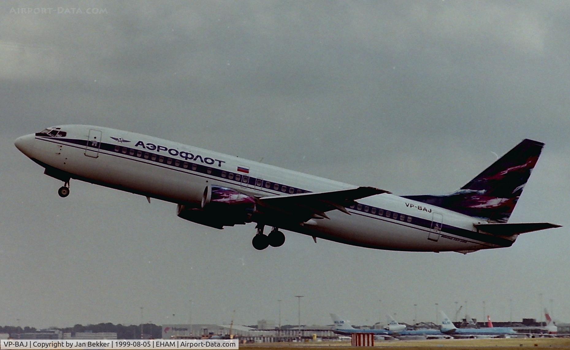 VP-BAJ, 1998 Boeing 737-4M0 C/N 29203, Just after take off from Schiphol