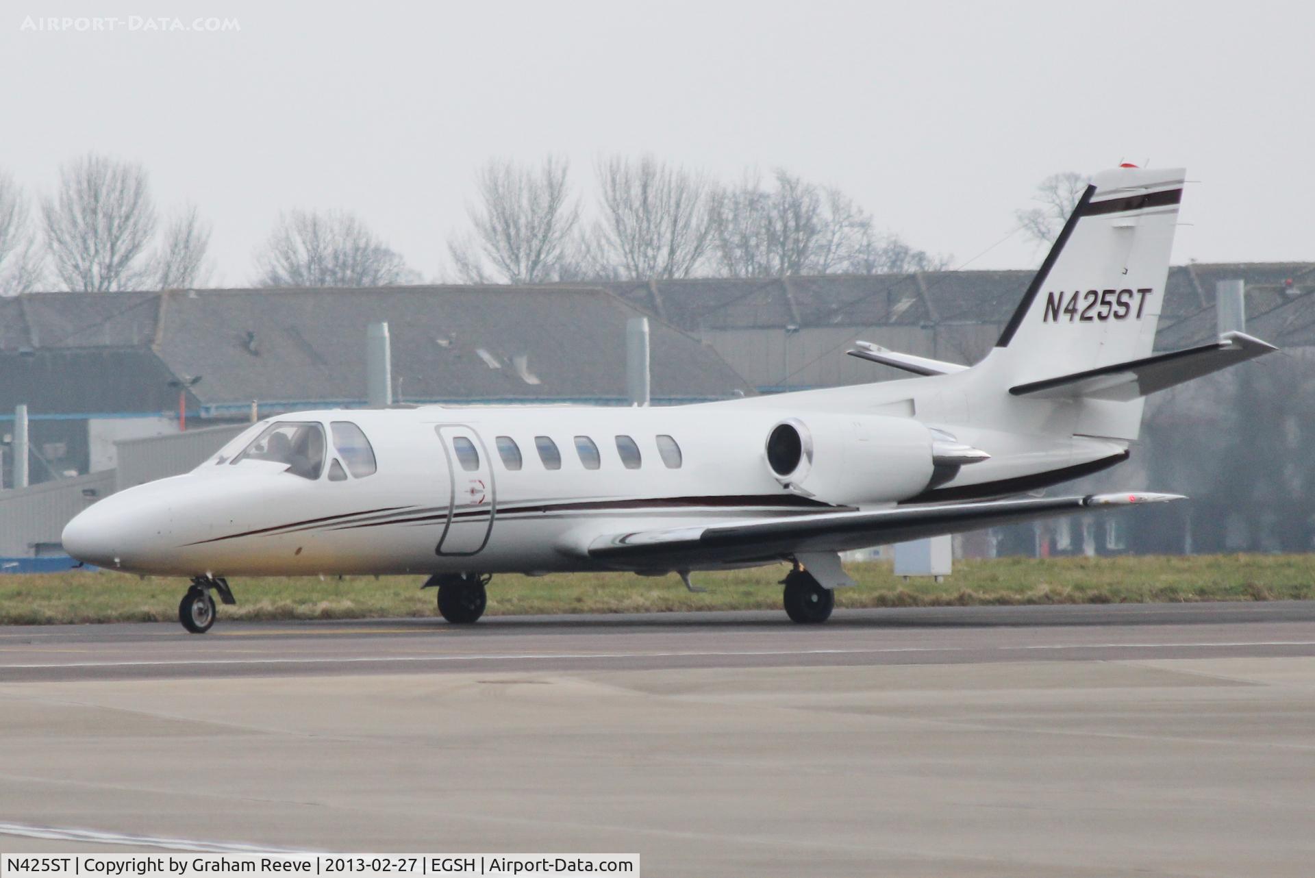 N425ST, 1992 Cessna 550 C/N 550-0709, Just landed.