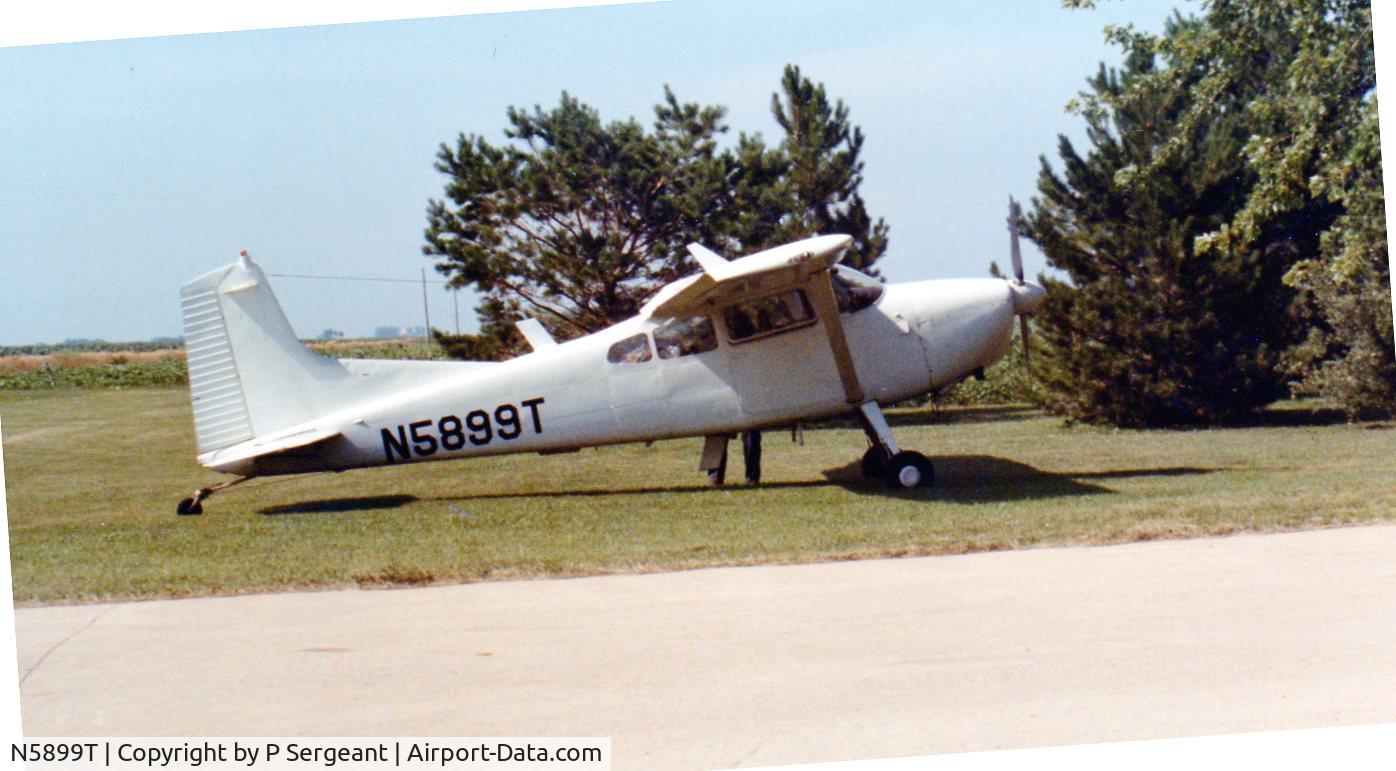 N5899T, 1965 Cessna 185D Skywagon C/N 1850799, N5899T on a private grass strip in Iowa, summer 1981
