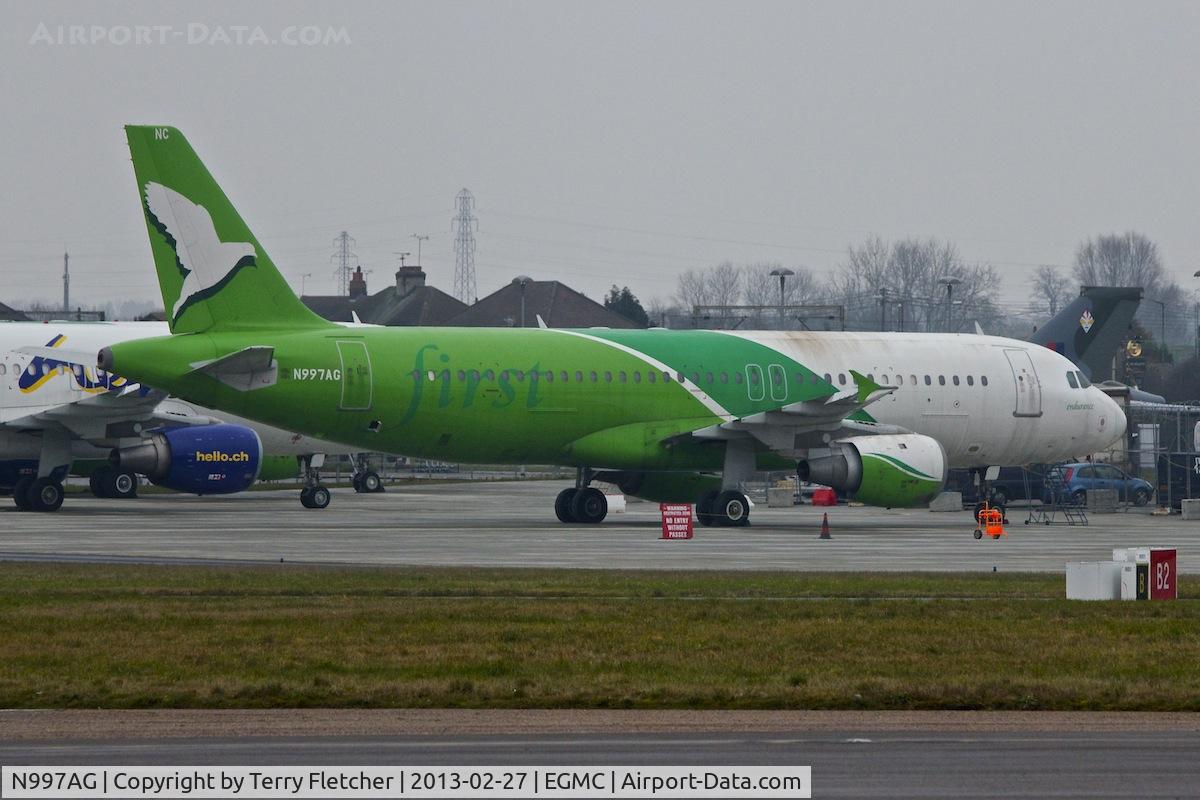 N997AG, 1994 Airbus A320-212 C/N 497, Airbus A320-212, c/n: 497 in First Nations colours at Southend