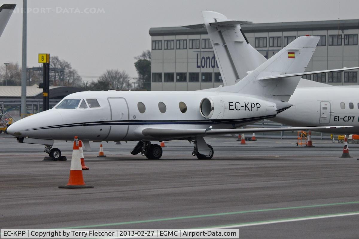 EC-KPP, 1986 Dassault Falcon 100 C/N 209, Spanish registered , 1986 Dassault Falcon 100, c/n: 209 at Southend