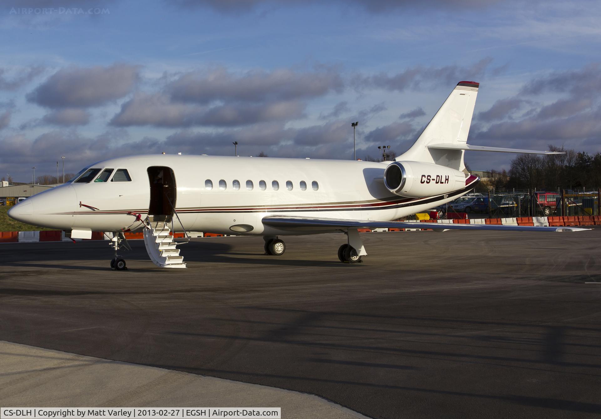 CS-DLH, 2008 Dassault Falcon 2000EX C/N 149, Sat on stand at SaxonAir.