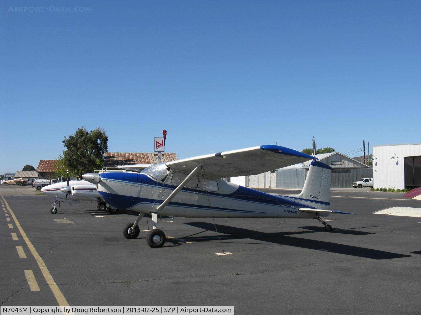 N7043M, 1958 Cessna 175 Skylark C/N 55343, 1958 Cessna 175 SKYLARK, Franklin 6A&6V335 220 Hp conversion from original geared Continental GO-300 175 Hp, also taildragger conversion.