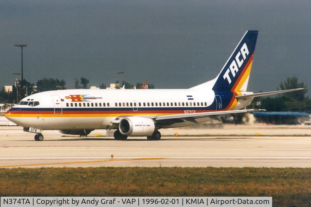 N374TA, 1993 Boeing 737-3Q8 C/N 26286, TACA 737-300