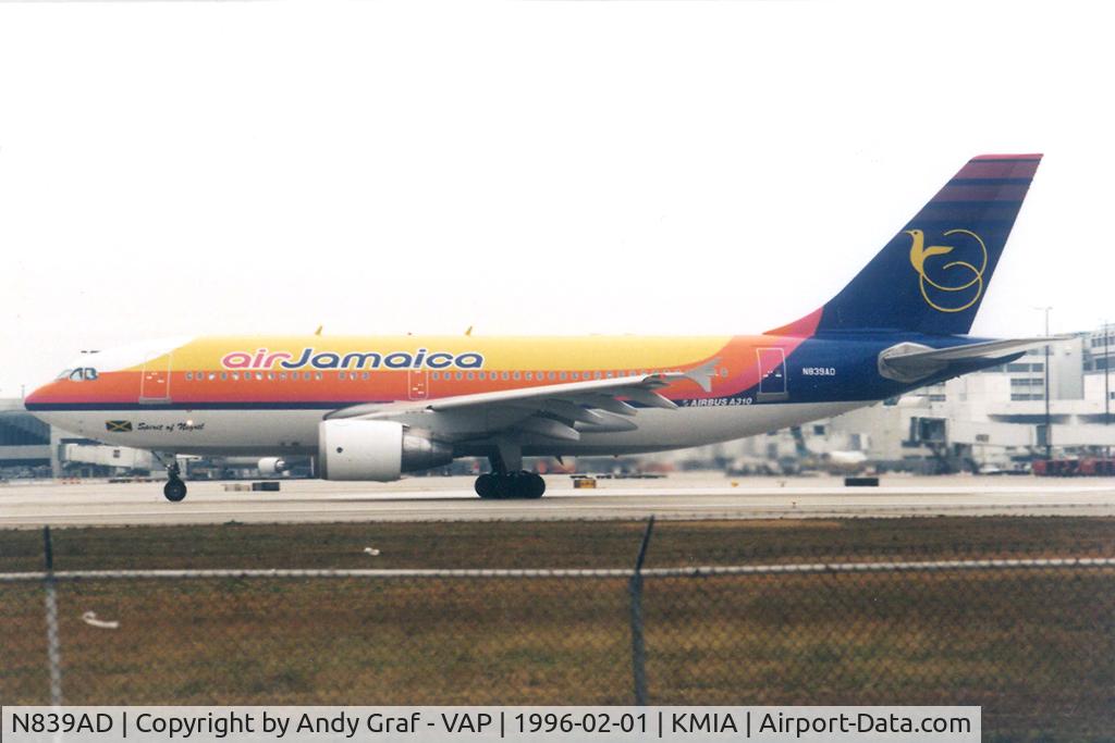 N839AD, 1993 Airbus A310-324 C/N 678, Air Jamaica A310-300