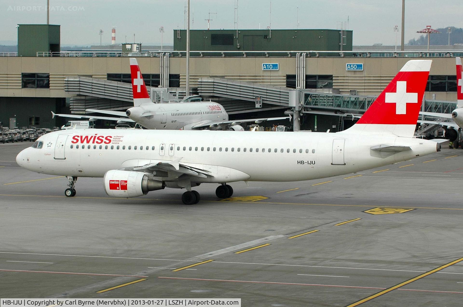 HB-IJU, 2003 Airbus A320-214 C/N 1951, Taken from the Spectator Terrace.