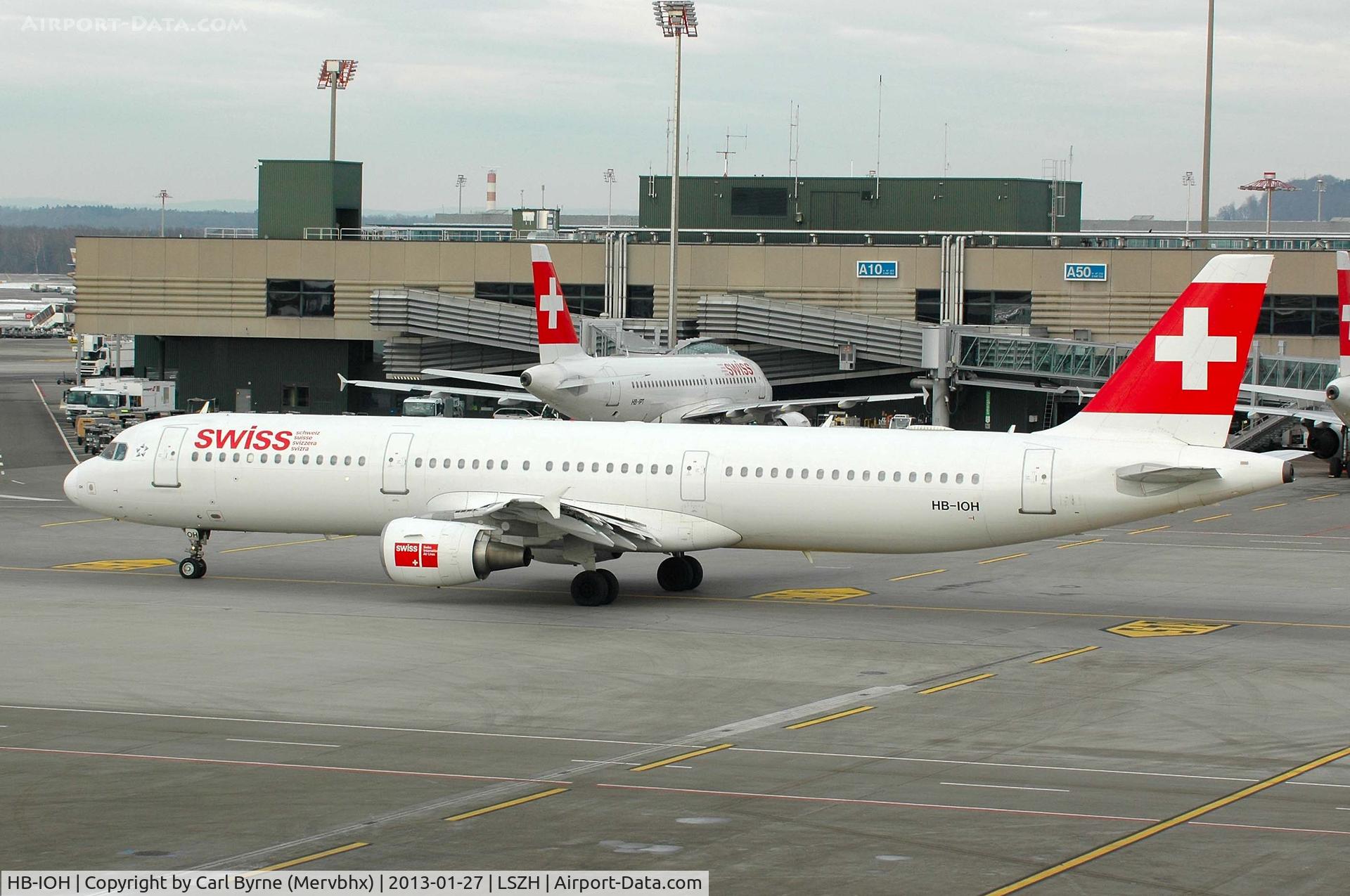 HB-IOH, 1997 Airbus A321-111 C/N 664, Taken from the Spectator Terrace.