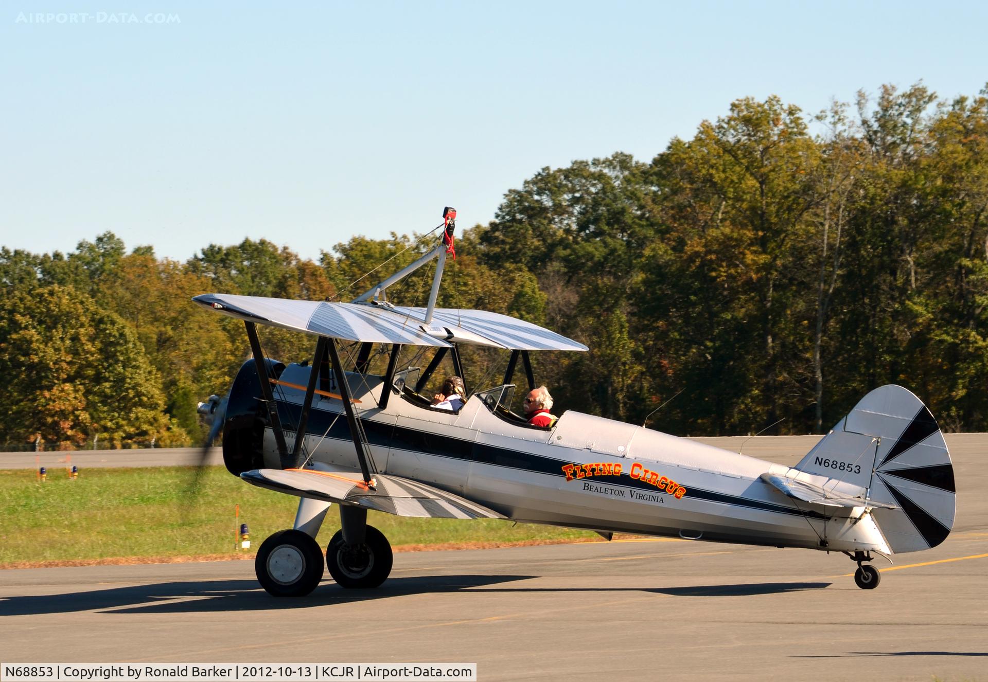 N68853, Boeing A75N1(PT17) C/N 75-5418, Taxi - Flying Circus - Culpeper Air Fest 2012