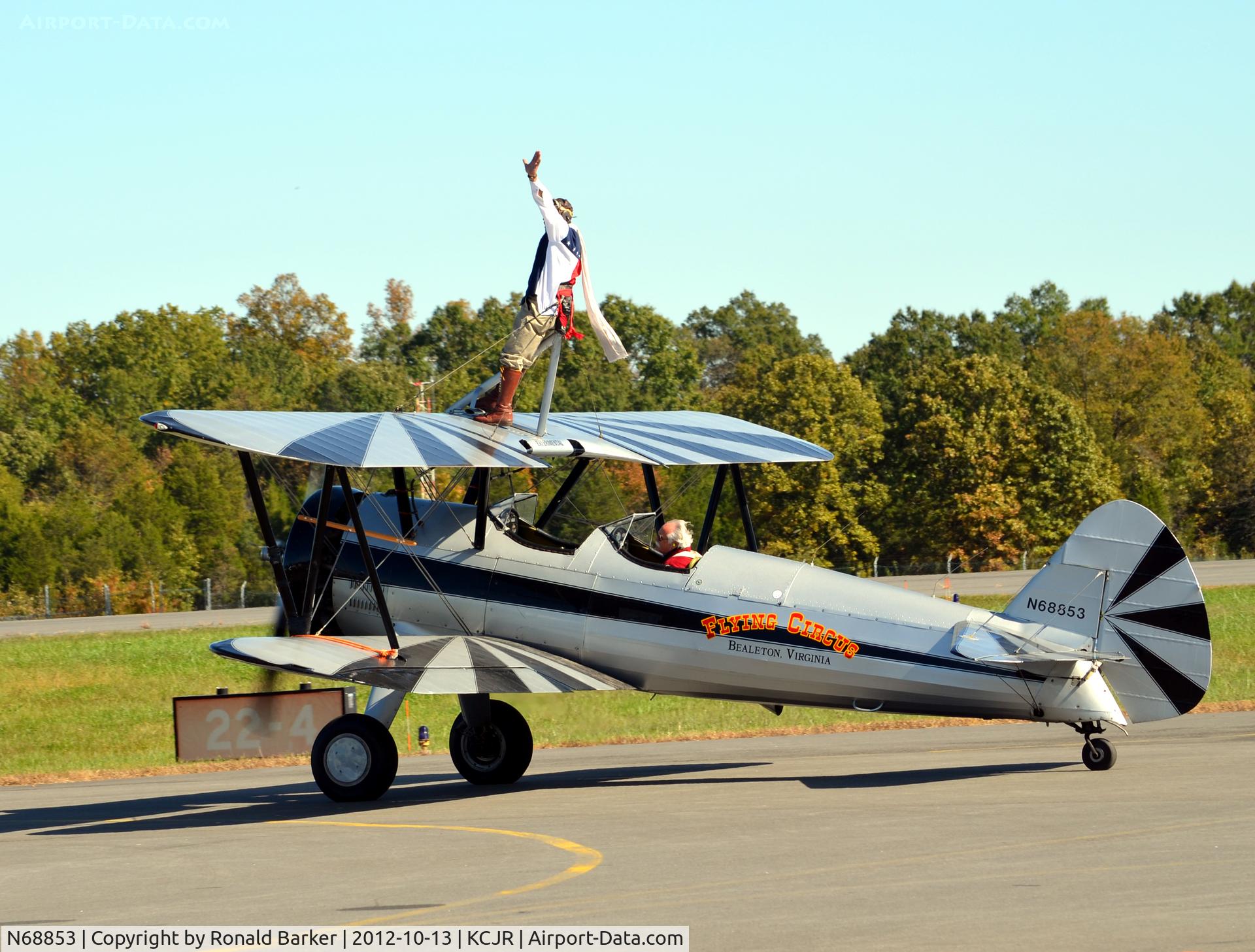 N68853, Boeing A75N1(PT17) C/N 75-5418, Taxi - Flying Circus - Culpeper Air Fest 2012