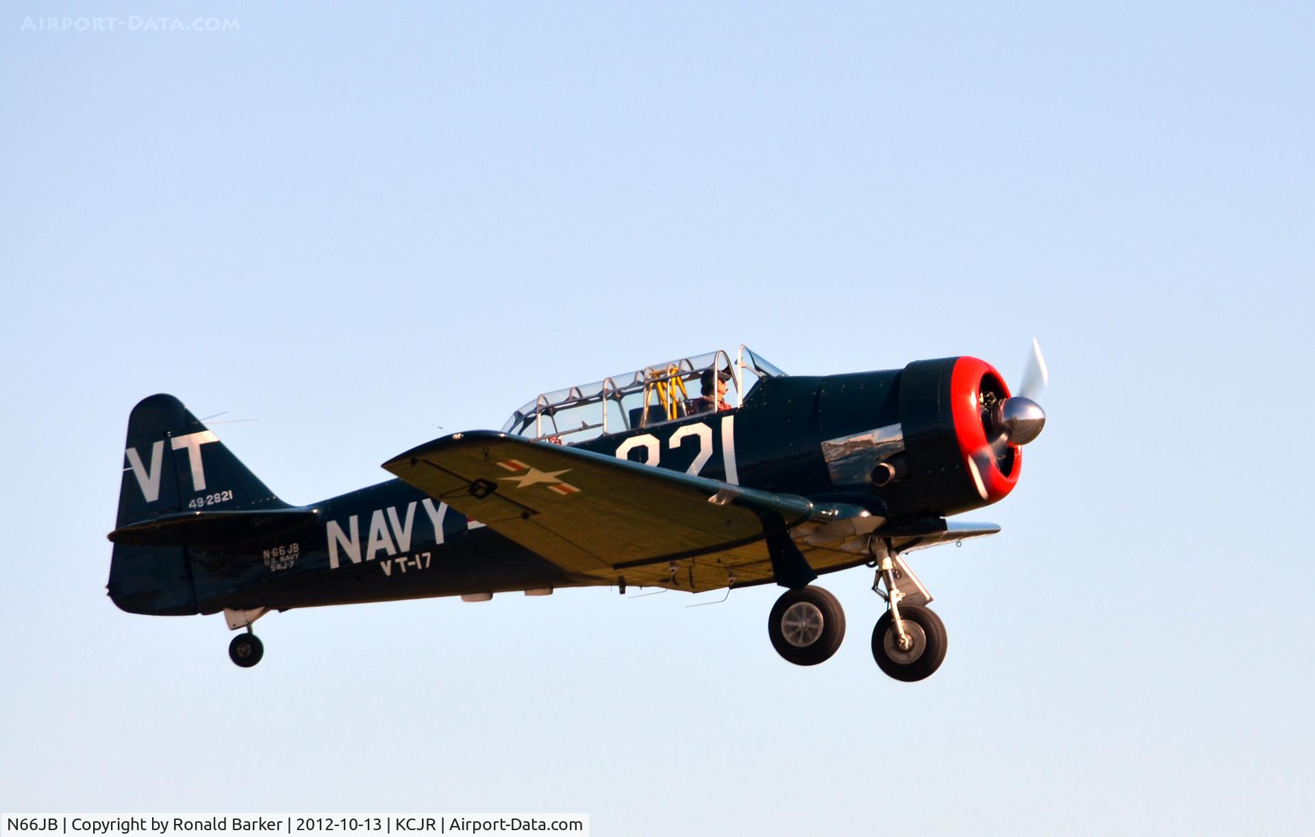 N66JB, 1949 North American T-6G Texan C/N 168-19, Takeoff - Culpeper Air Fest 2012