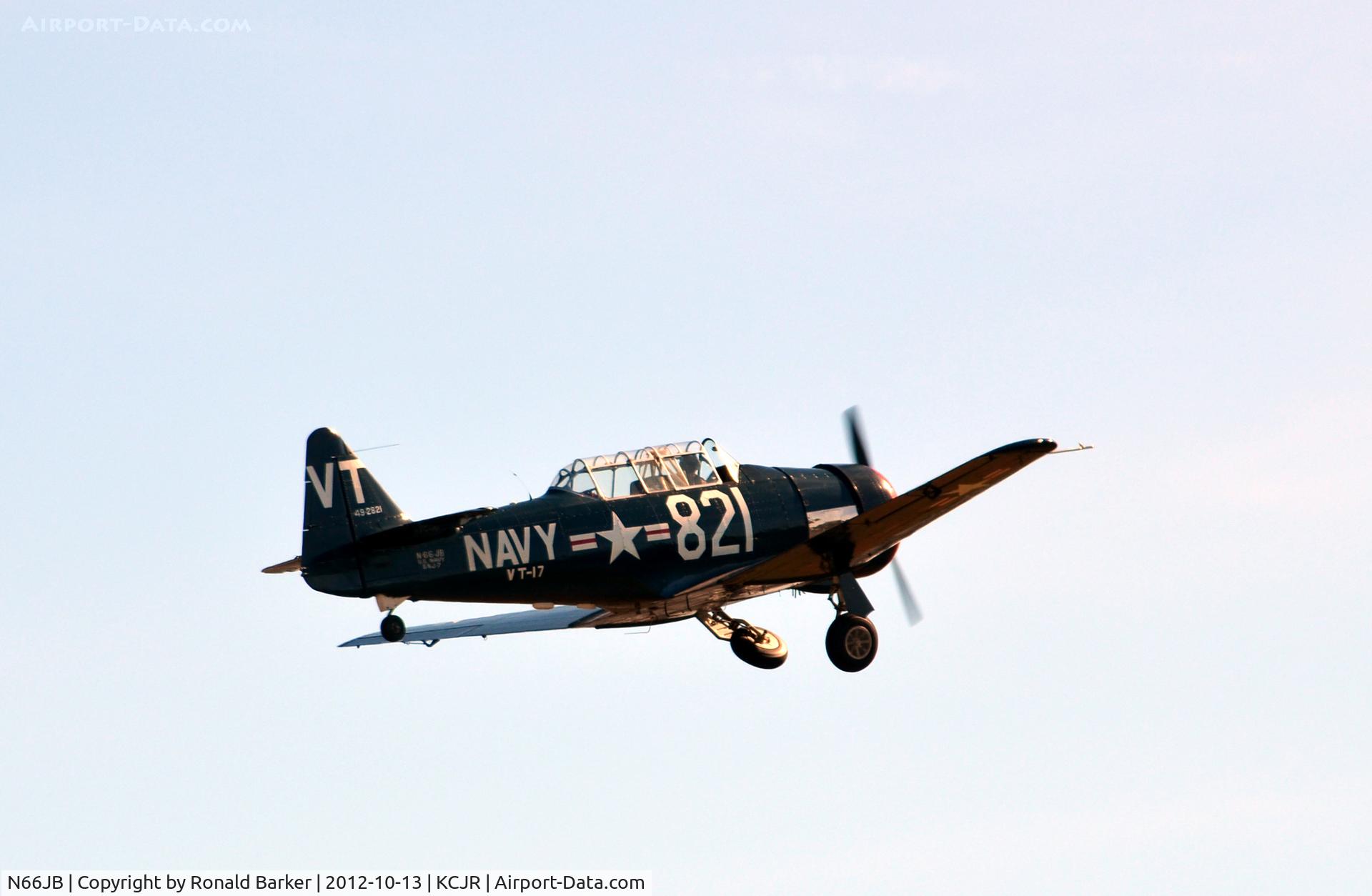 N66JB, 1949 North American T-6G Texan C/N 168-19, Departure - Culpeper Air Fest 2012