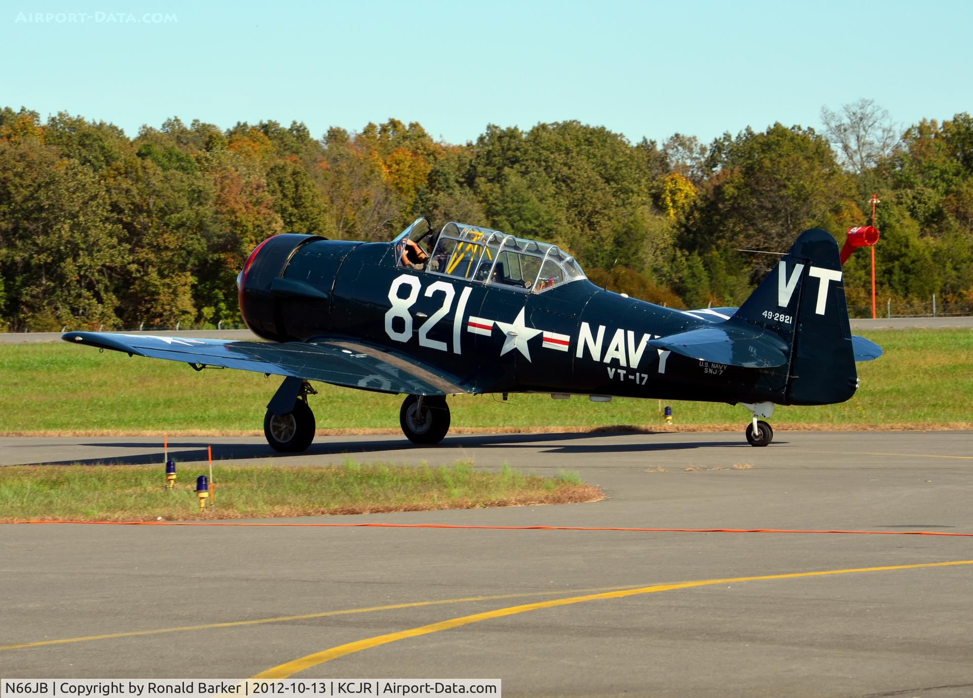 N66JB, 1949 North American T-6G Texan C/N 168-19, Taxi - Culpeper Air Fest 2012