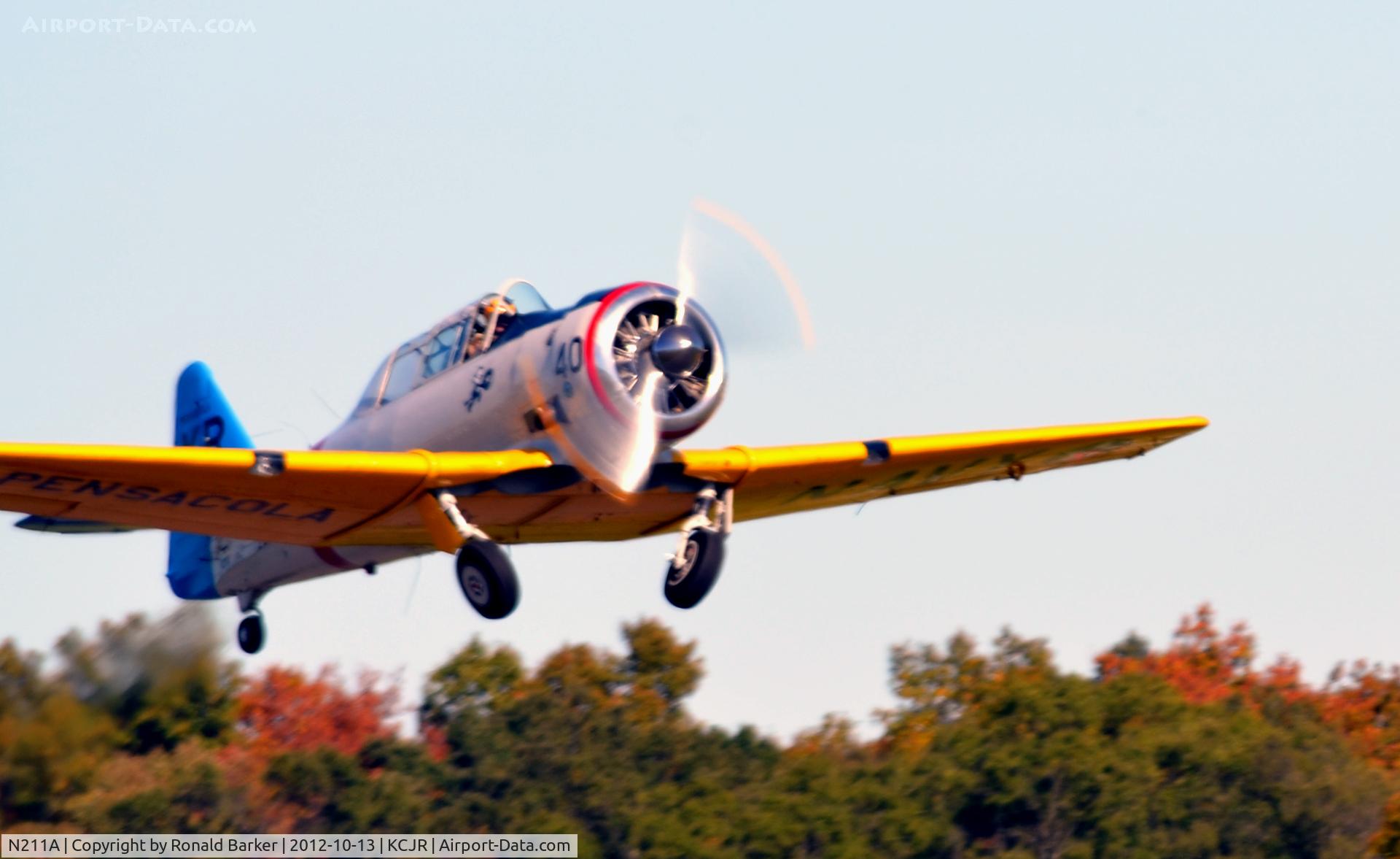 N211A, 1958 North American SNJ-6 Texan C/N 121-42318, Takeoff - Culpeper Air Fest 2012