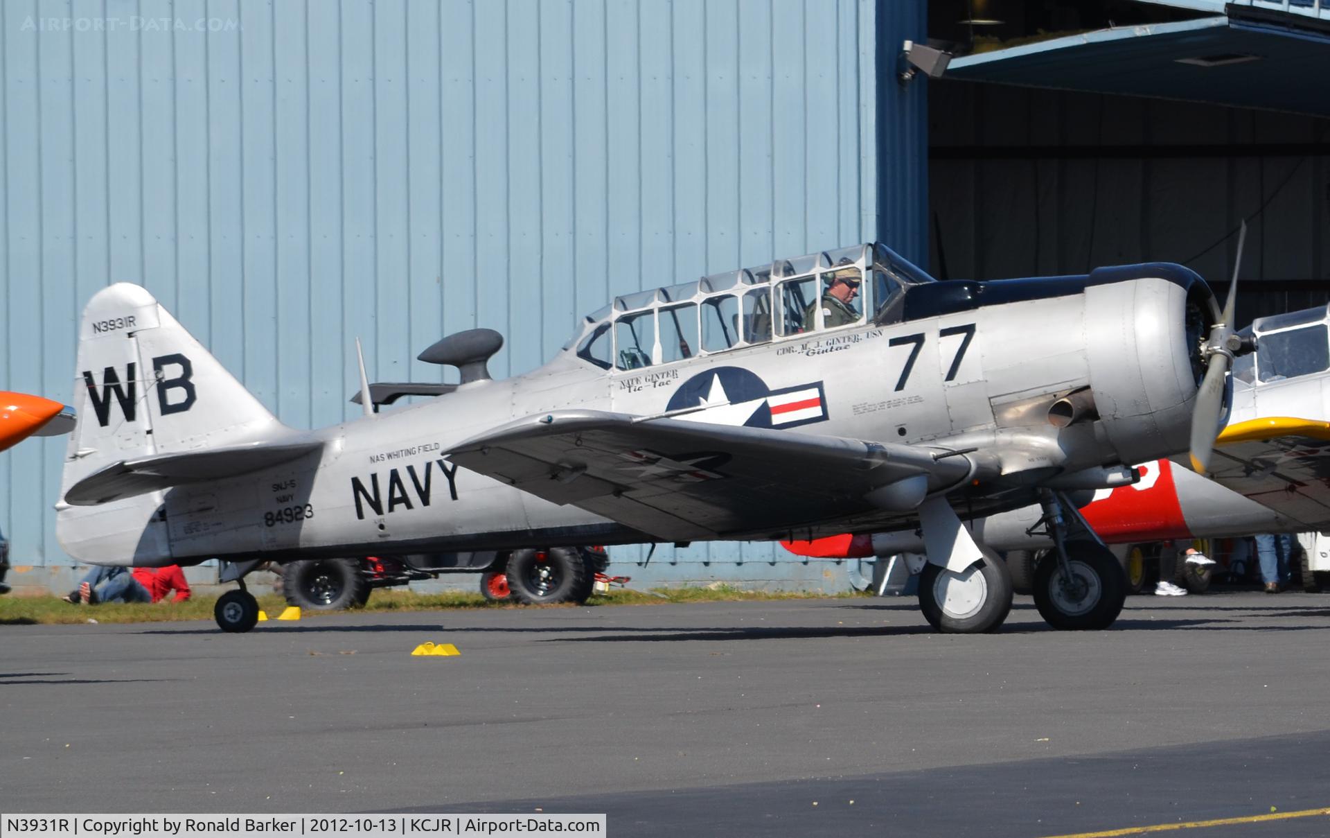 N3931R, North American AT-6B Texan C/N 84-923, Engine start - Culpeper Air Fest 2012