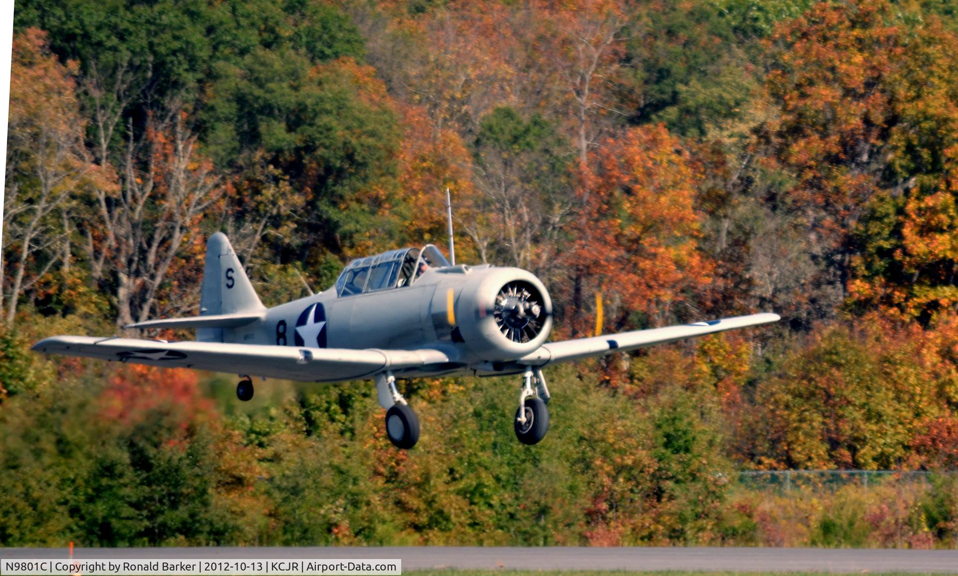 N9801C, 1943 North American SNJ-5 Texan Texan C/N 90-669, Takeoff - Culpeper Air Fest 2012