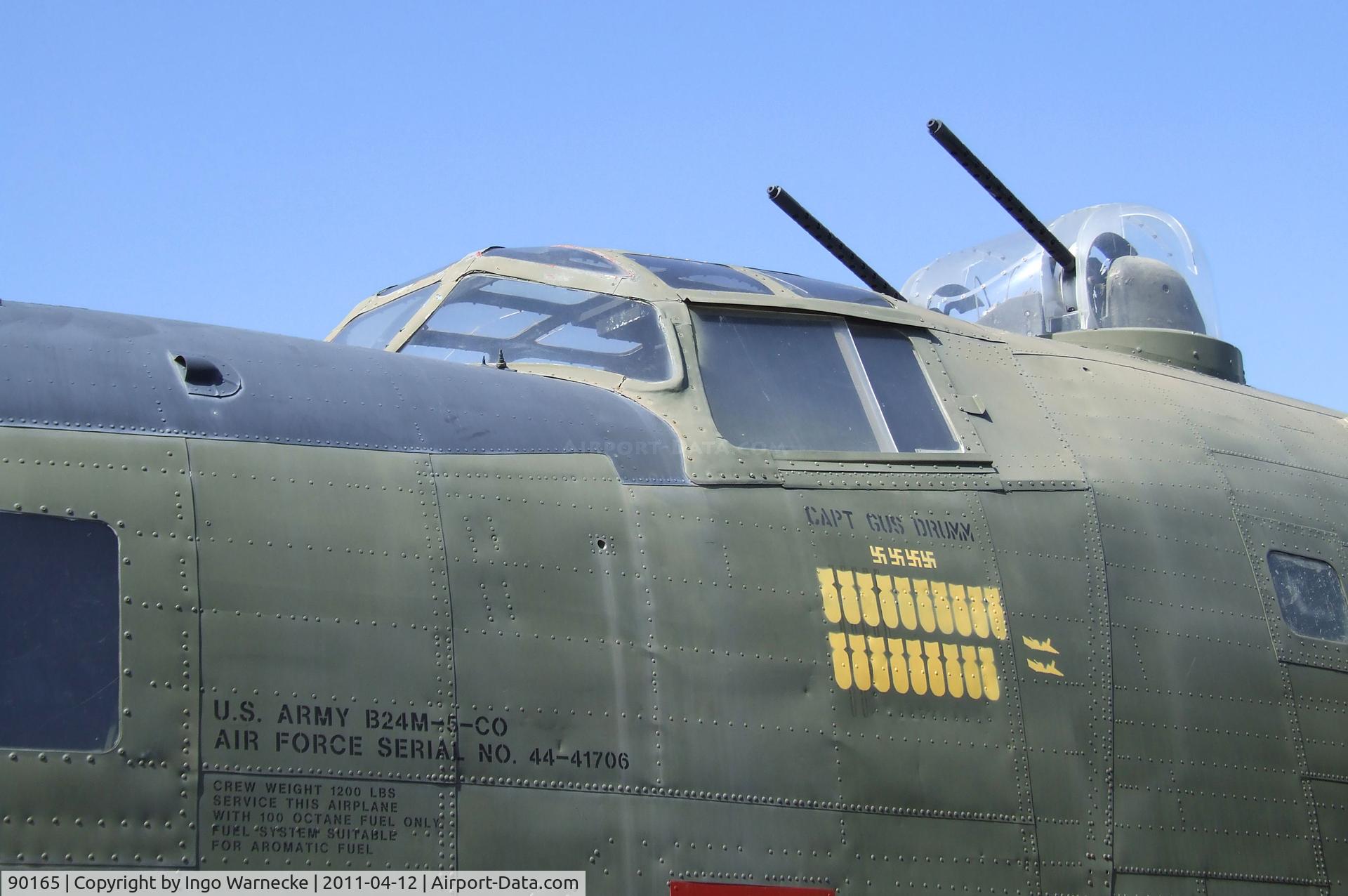 90165, Consolidated PB4Y-1 Liberator C/N Not found 90165, Consolidated PB4Y-1 (restored to represent B-24M Liberator 44-41916) at the Castle Air Museum, Atwater CA