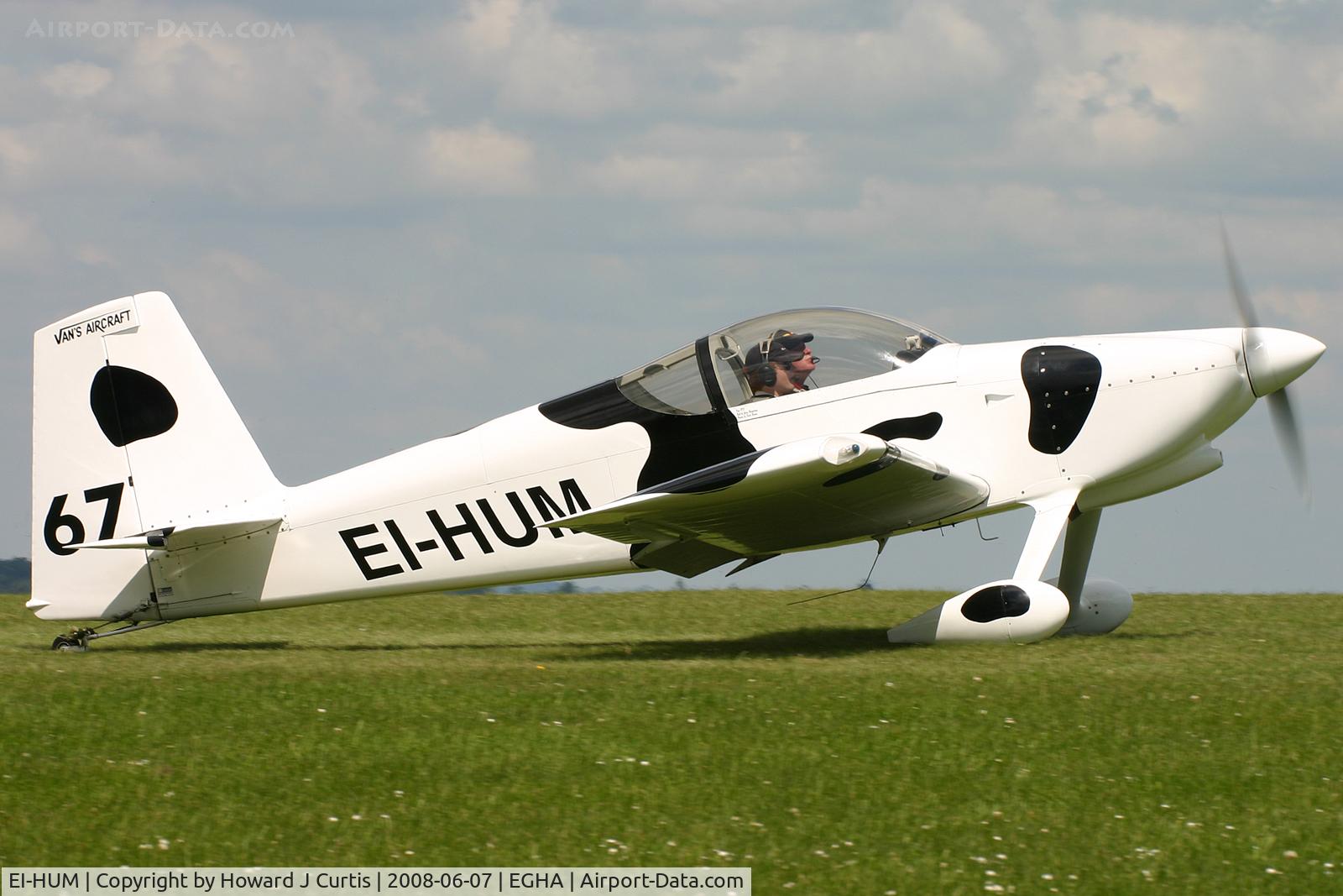 EI-HUM, Vans RV-7 C/N 70588-1, Privately owned. Coded 67, at the Dorset Air Races.