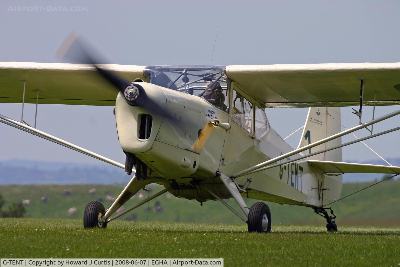G-TENT, 1946 Auster J-1N Alpha C/N 2058, Privately owned. Coded 1, at the Dorset Air Races.