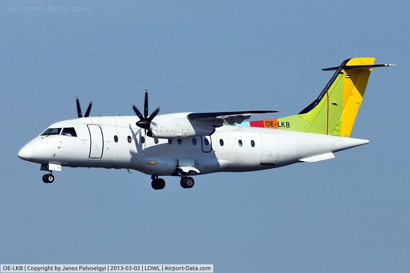 OE-LKB, 1995 Dornier 328-110 C/N 3036, Air Alps Dornier 328-110 final approach in LOWL/LNZ