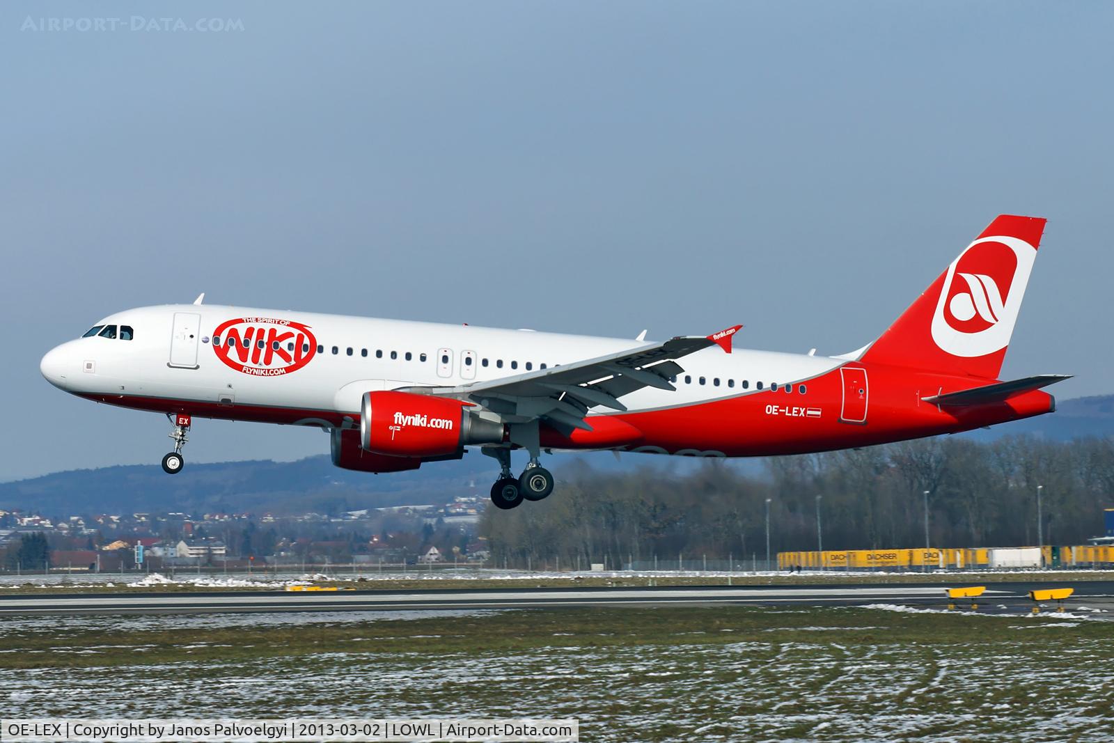 OE-LEX, 2006 Airbus A320-214 C/N 2867, NIKI (Air Berlin) Airbus A320-214 new colors, landing in LOWL/LNZ
