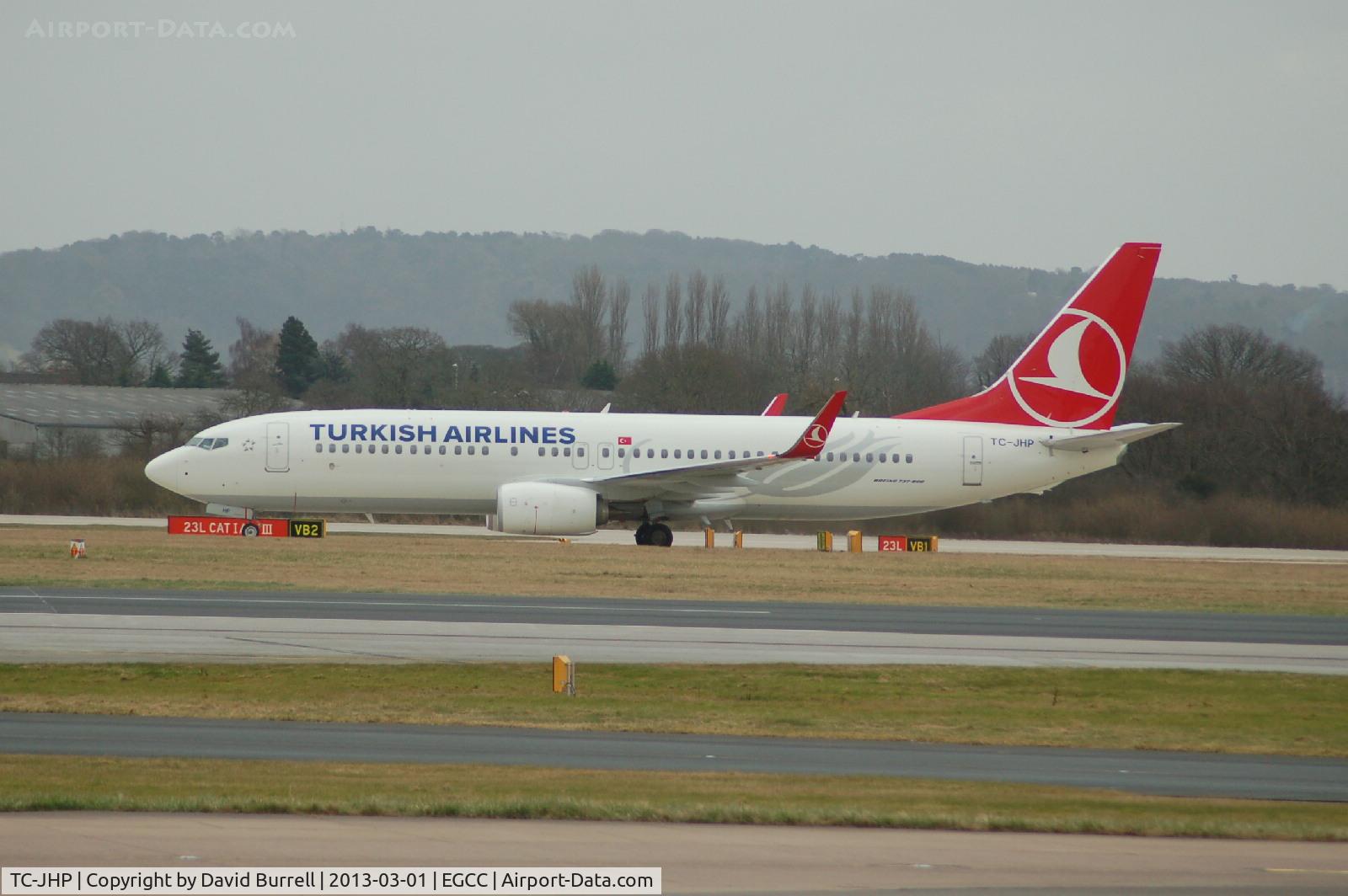 TC-JHP, 2012 Boeing 737-8F2 C/N 42000, Turkish Airlines Boeing 737 TC-JHP landed at Manchester Airport