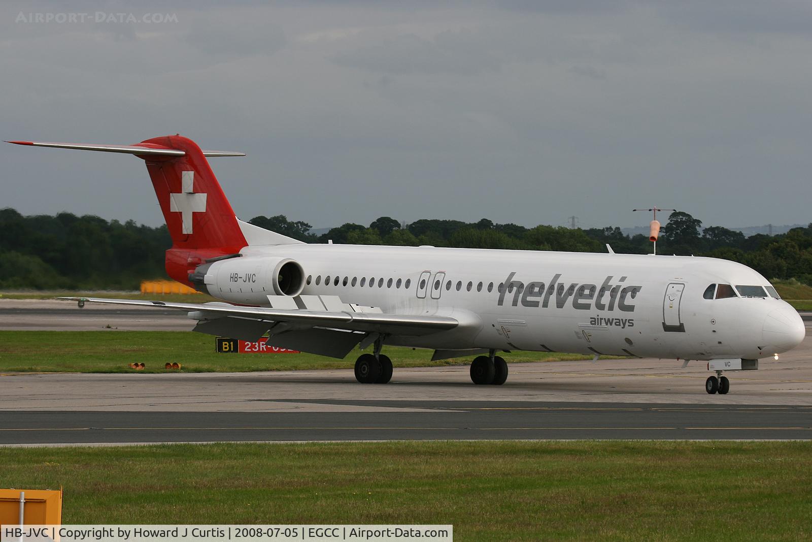 HB-JVC, 1994 Fokker 100 (F-28-0100) C/N 11501, Helvetic Airways.