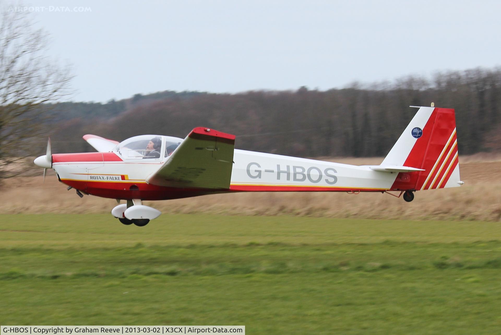G-HBOS, 1994 Scheibe SF-25C Falke C/N 44574, Seen at Northrepps.