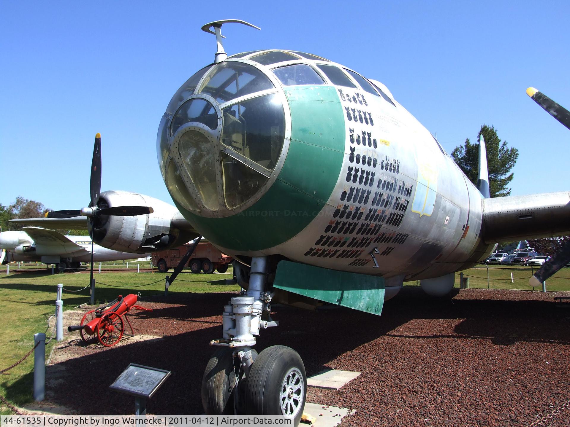 44-61535, 1944 Boeing B-29A Superfortress C/N 11012, Boeing B-29A-35-BN Superfortress - composite restoration with parts also from B-29-75-BW 44-70064 (the original Raz'n Hell) and B-29-50-BA 44-84084 - at the Castle Air Museum, Atwater CA