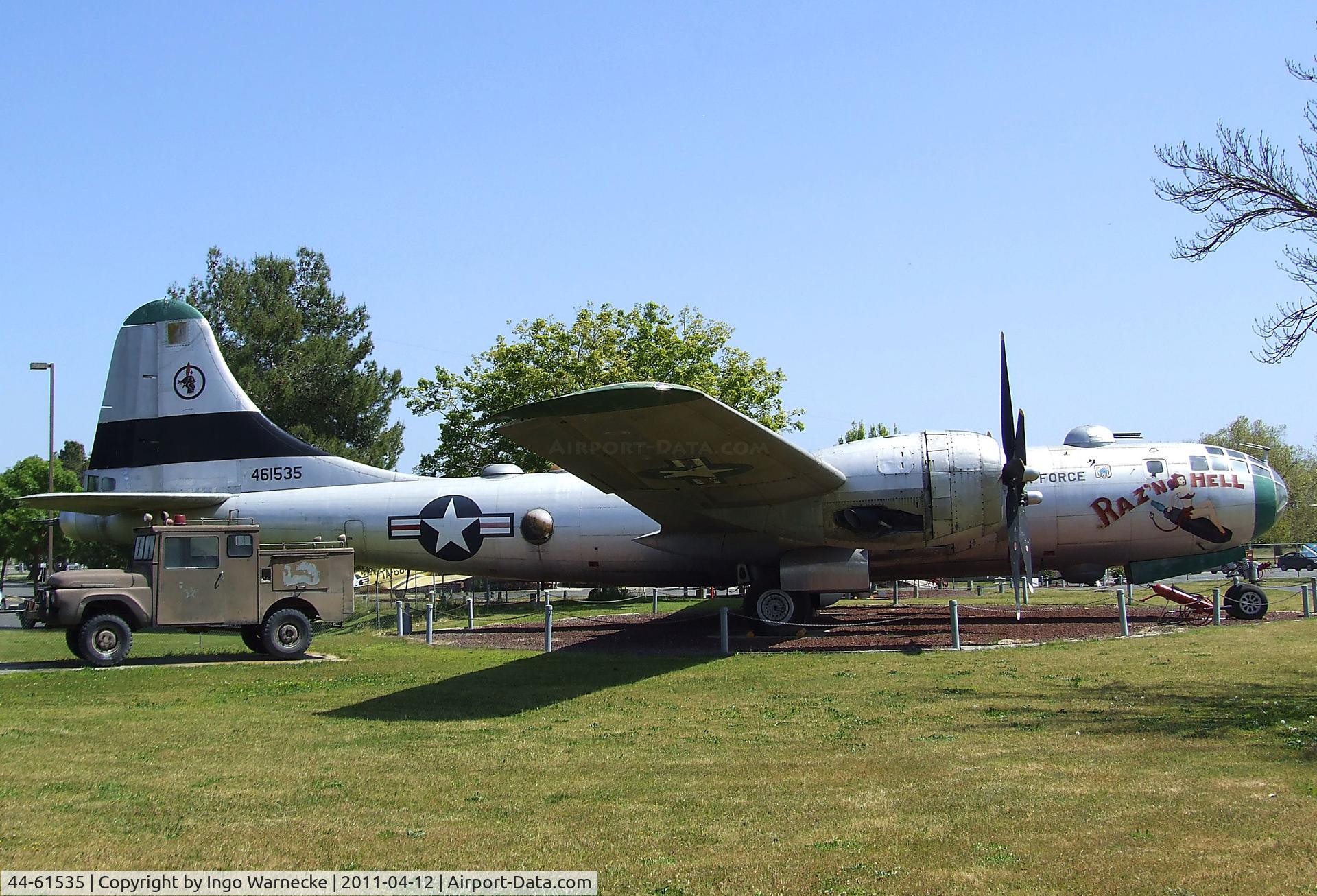 44-61535, 1944 Boeing B-29A Superfortress C/N 11012, Boeing B-29A-35-BN Superfortress - composite restoration with parts also from B-29-75-BW 44-70064 (the original Raz'n Hell) and B-29-50-BA 44-84084 - at the Castle Air Museum, Atwater CA